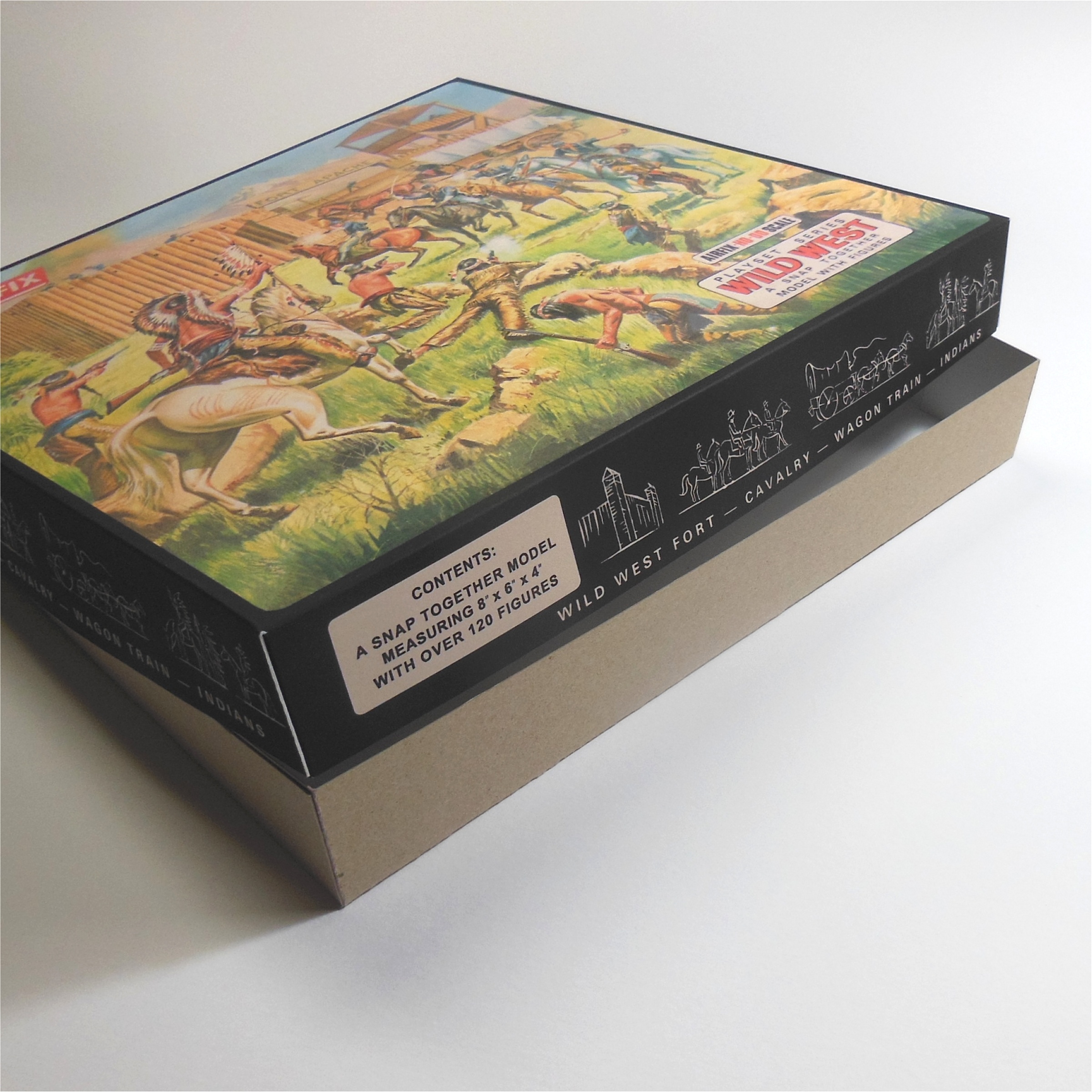 Airfix Empty Wild West Fort Early Repro Box 1:76 Scale #1650