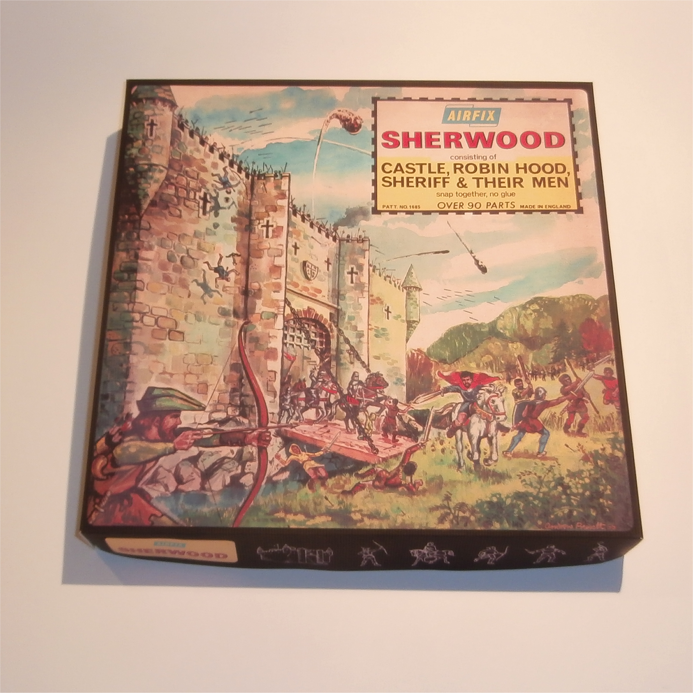 Airfix Empty Sherwood Castle Robin Hood Early Repro Box