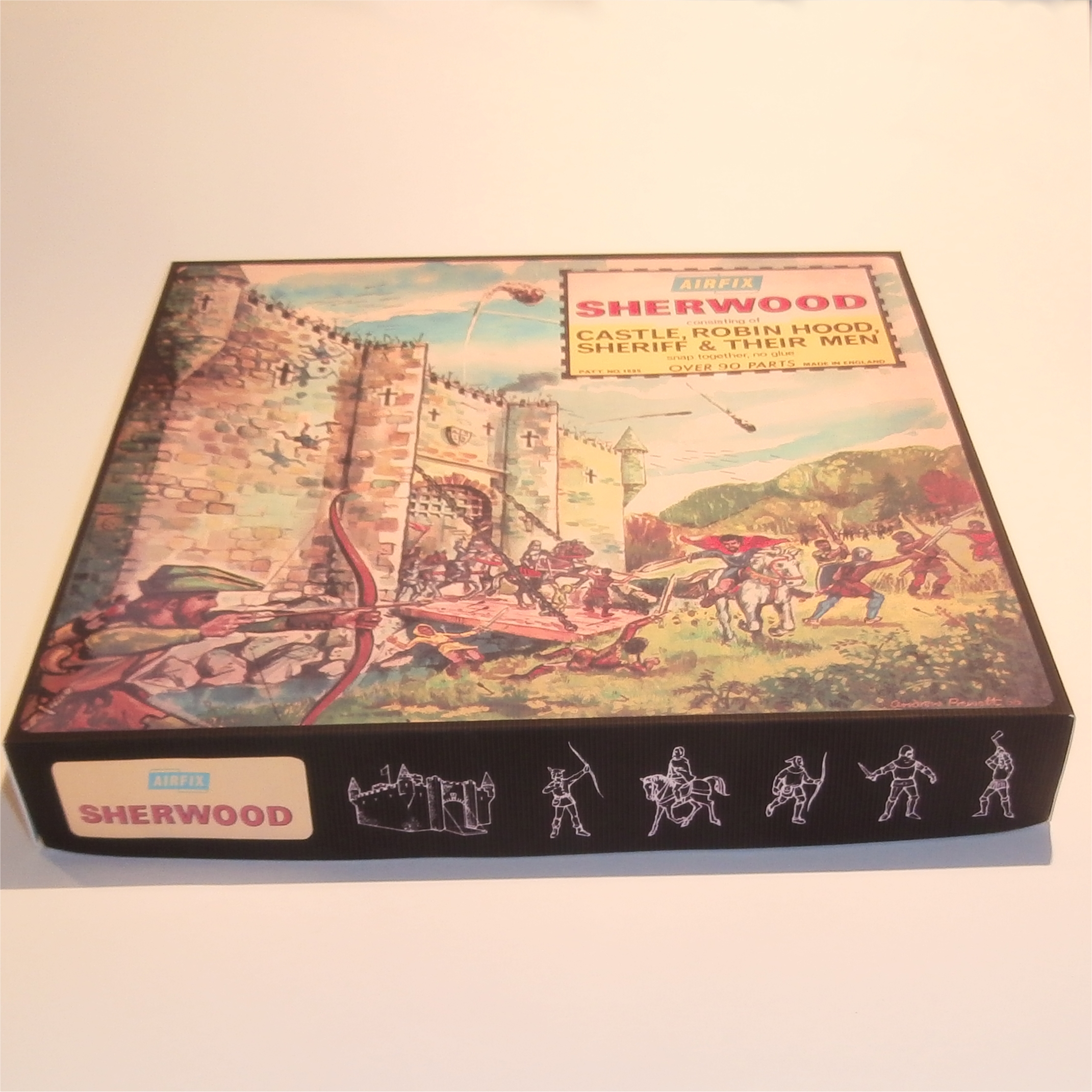 Airfix Empty Sherwood Castle Robin Hood Early Repro Box
