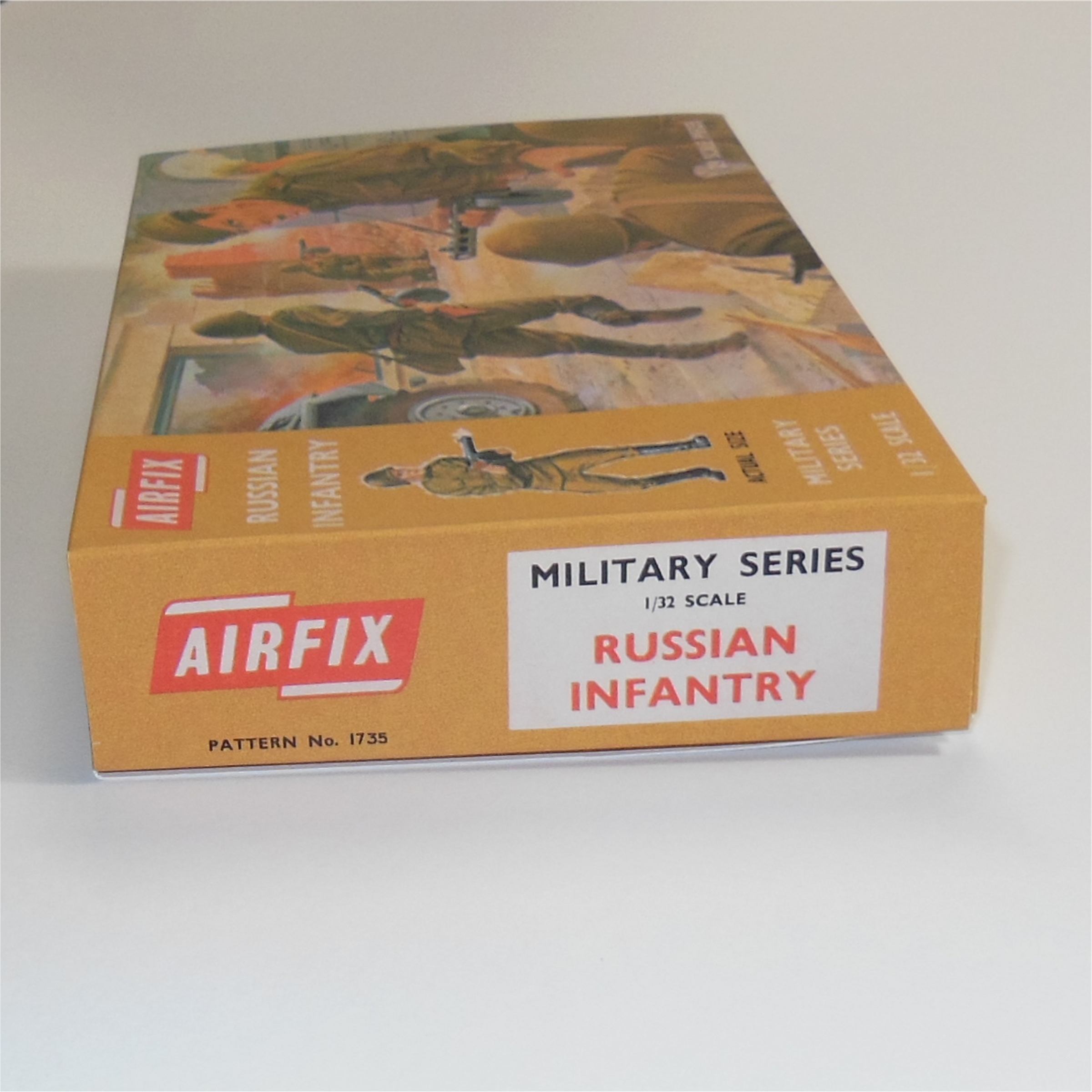 Airfix Empty Russian Infantry Repro Early Brown Logo Box 1:32 Scale #1735