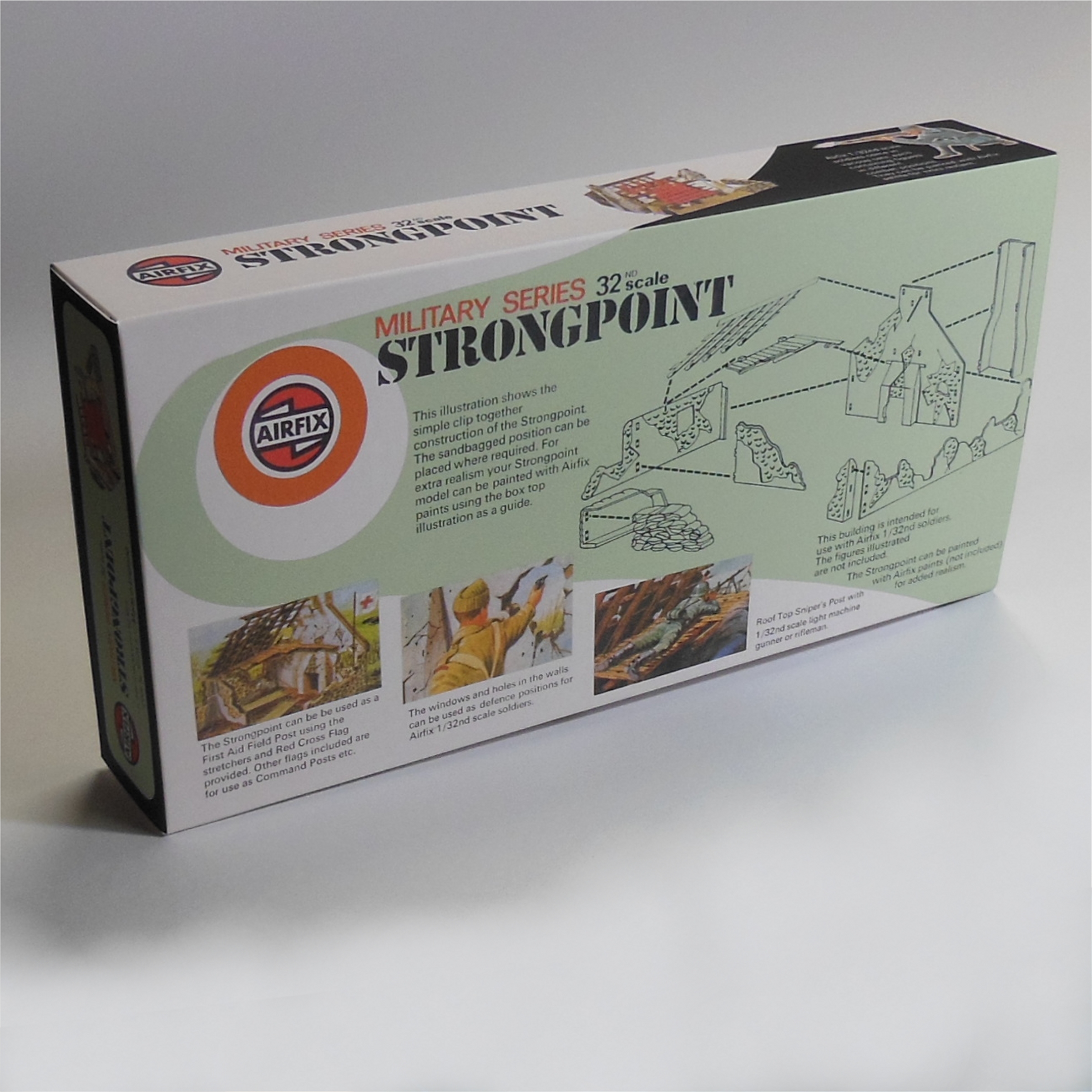 Airfix Empty Strong Point Accessory Repro Target Logo Box 1:32 Scale #51504