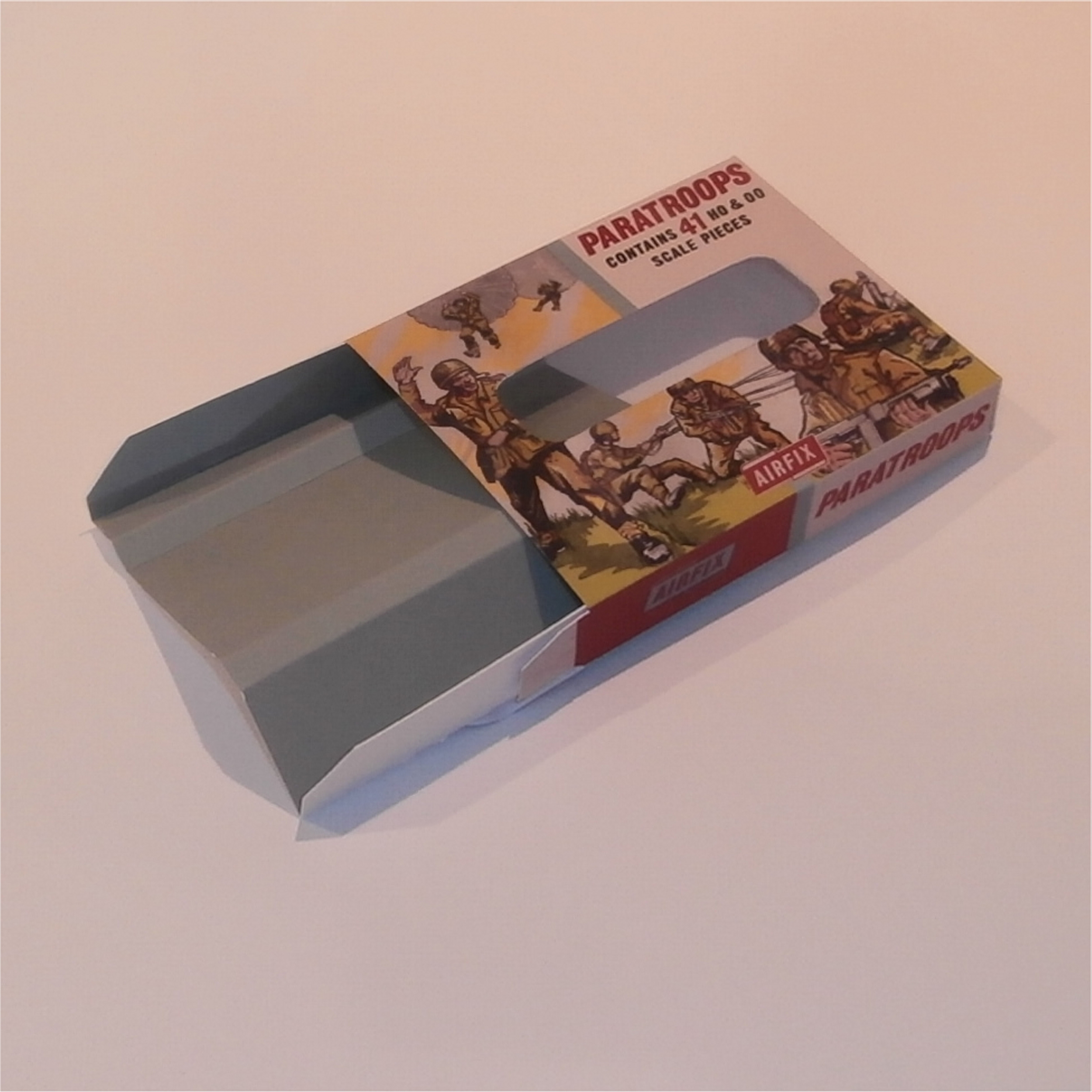Airfix Empty Paratroopers Paratroops Early Repro Box 1:76 HO OO Scale S23
