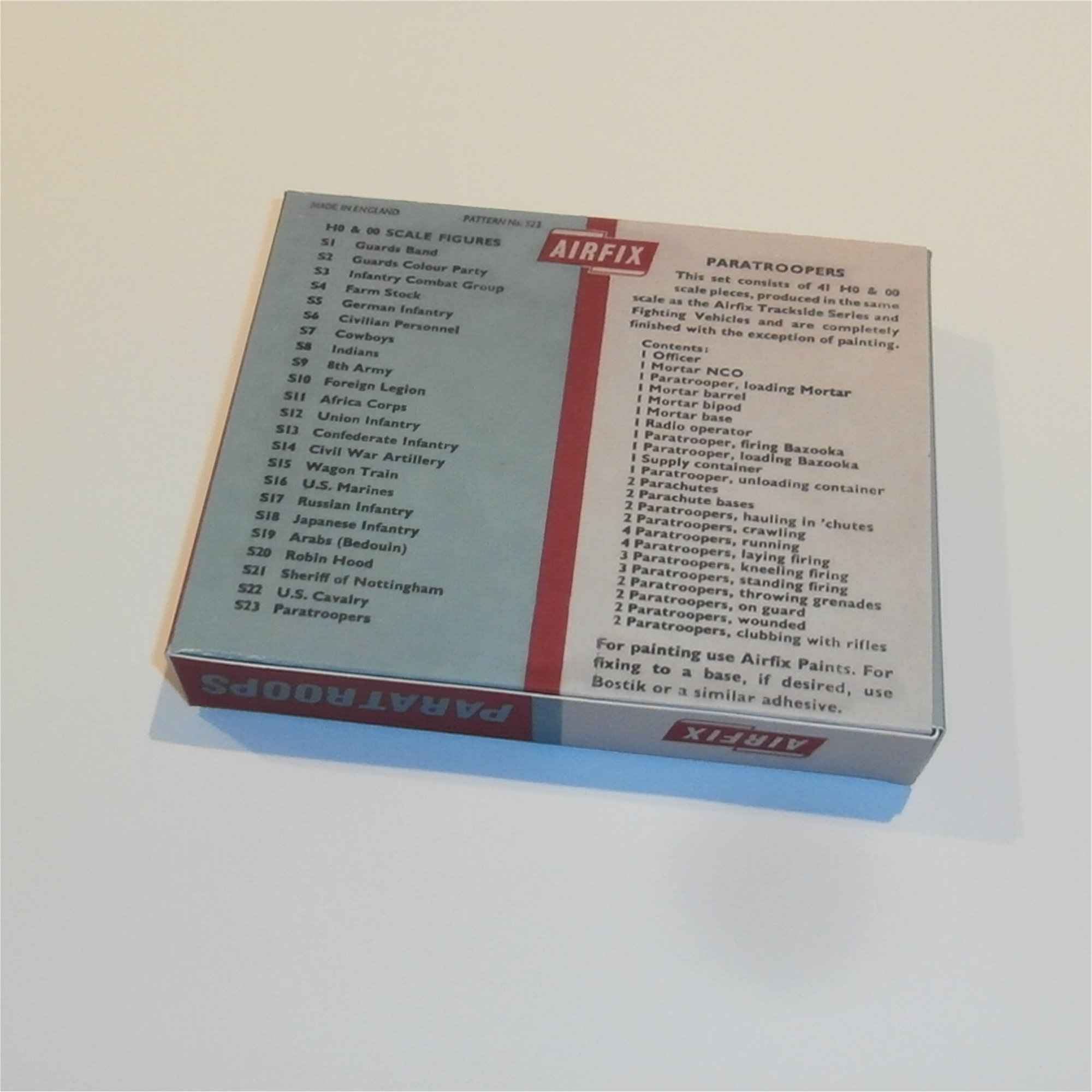 Airfix Empty Paratroopers Paratroops Early Repro Box 1:76 HO OO Scale S23