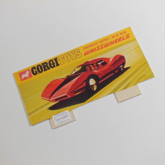 Corgi Toys 347 Chevrolet Astro 1 Experimental Car Header Card Only