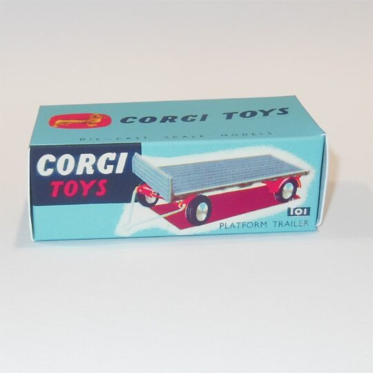 Corgi Toys 101 Platform Trailer Early Blue Repro Box