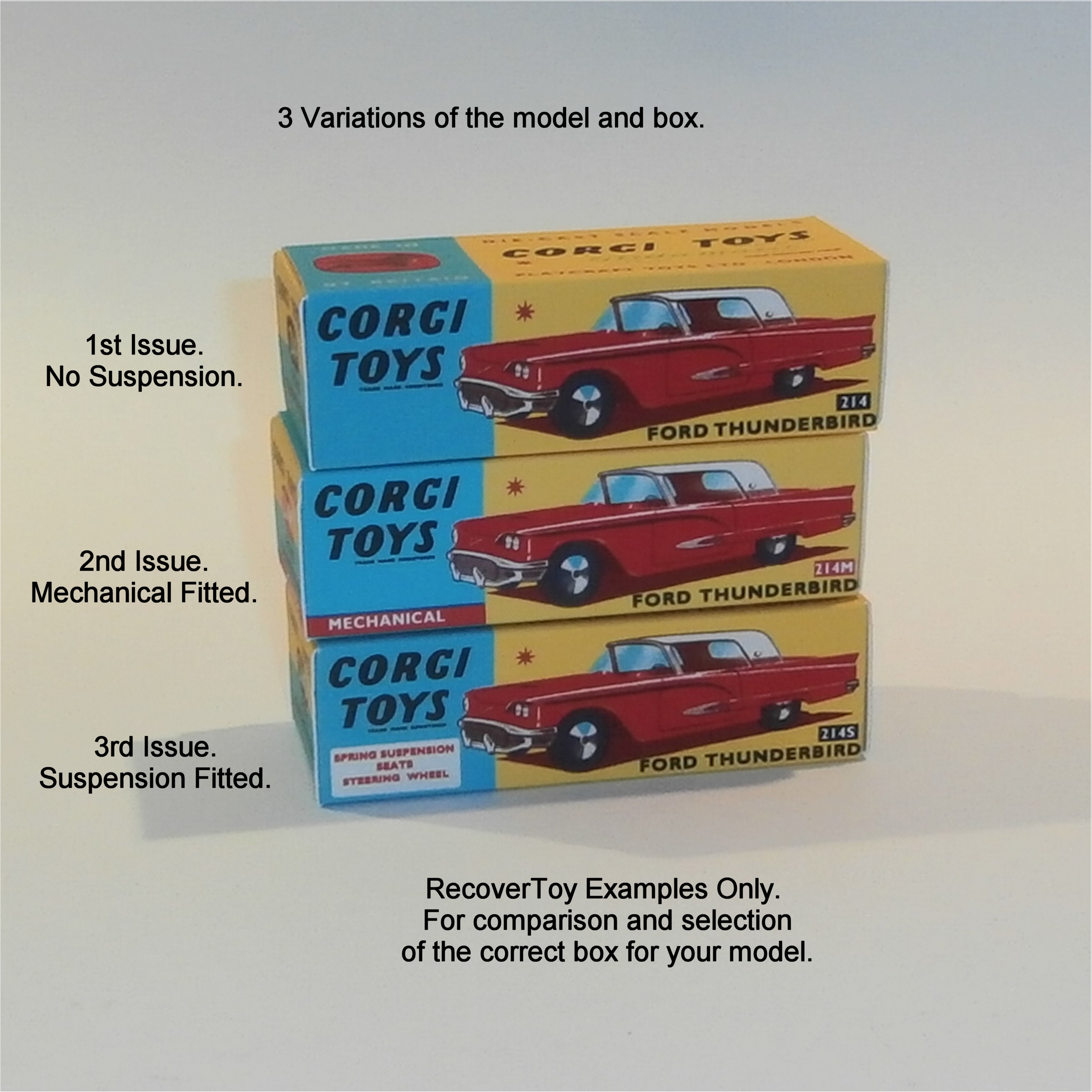 Corgi Toys 214S Ford Thunderbird with Suspension Repro Box