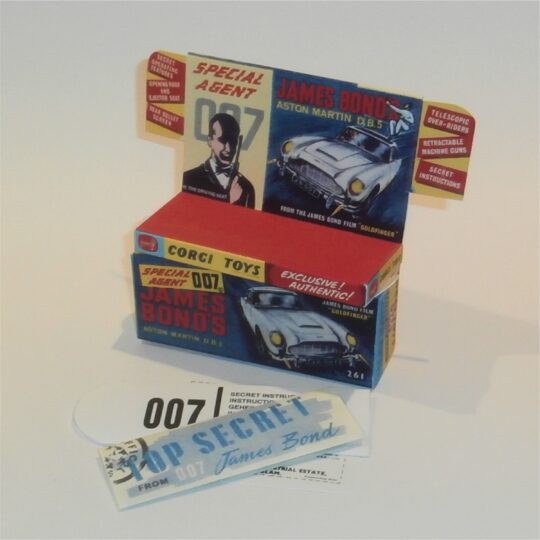 Corgi Toys 261 Aston Martin James Bond Gold Empty Repro Box