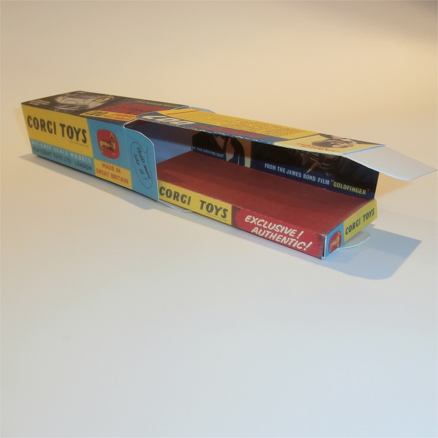 Corgi Toys 261 Aston Martin James Bond Gold Empty Repro Box