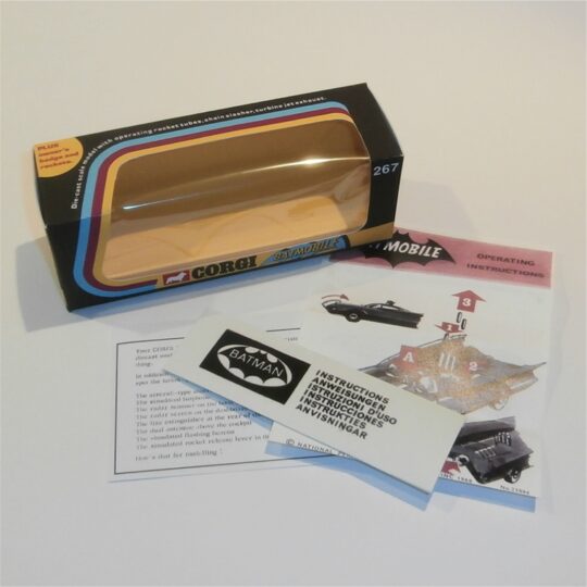 Corgi Toys 267 Batman & Robin Batmobile Empty Repro Window Box Whizzwheels