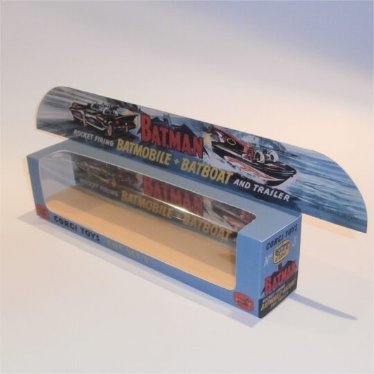 Corgi Toys Gift Set 3 Batman Batmobile & Batboat 1st Issue Repro Box w. Picture Tray