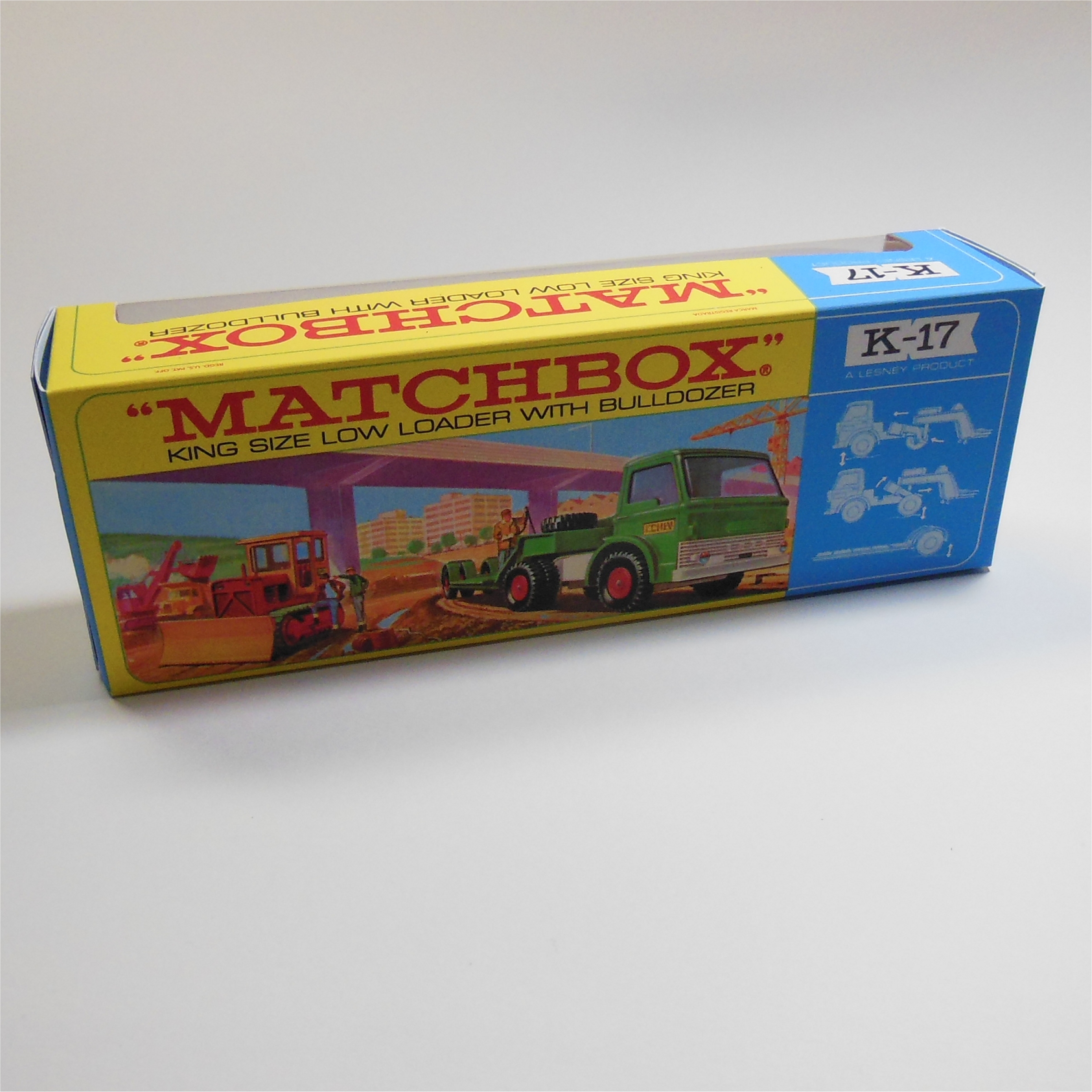Matchbox Lesney King Size K 17 Dyson Low Loader with Bulldozer Repro Box Set