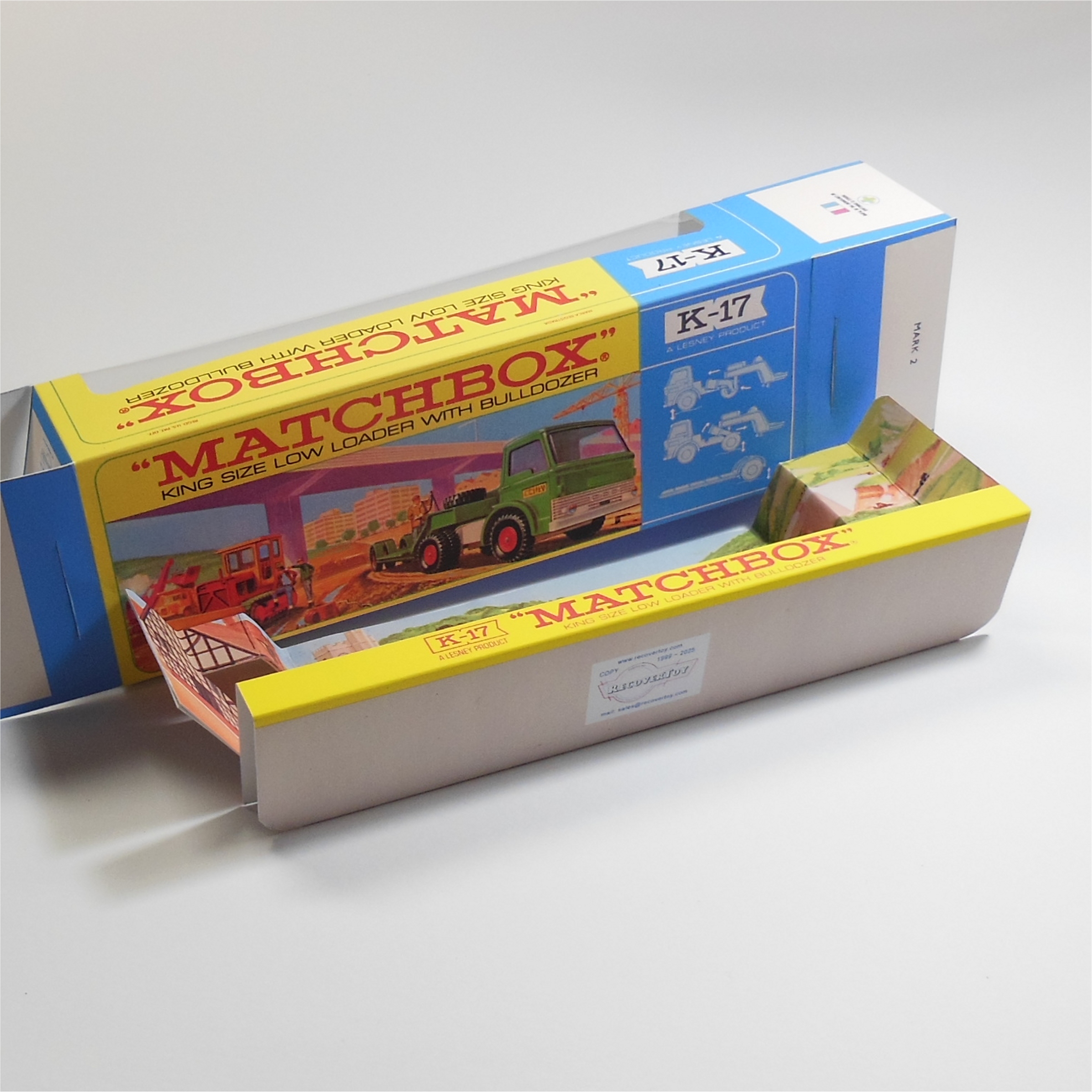 Matchbox Lesney King Size K 17 Dyson Low Loader with Bulldozer Repro Box Set