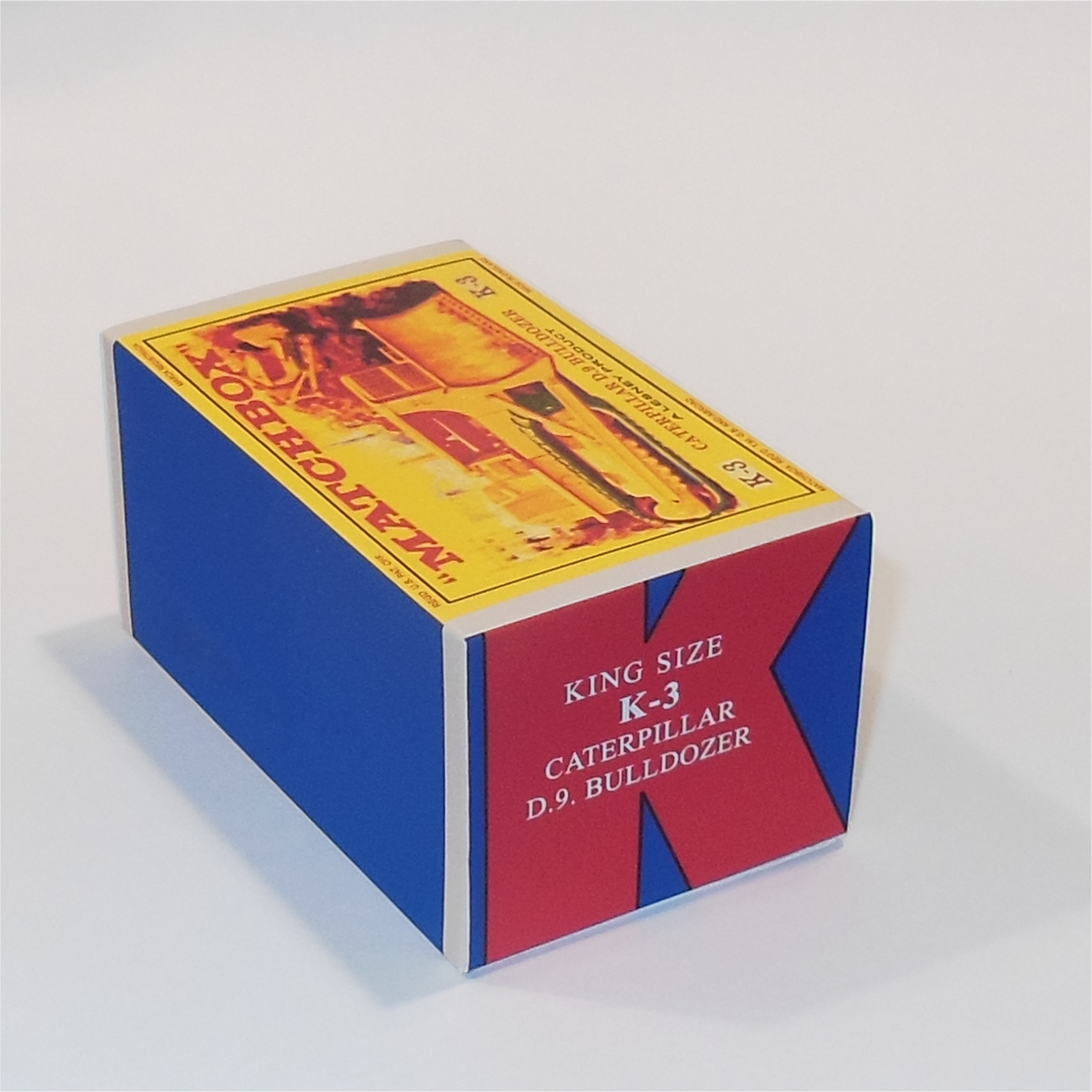 Matchbox King Size 3a Caterpillar D.9 Bulldozer E Style Repro Box