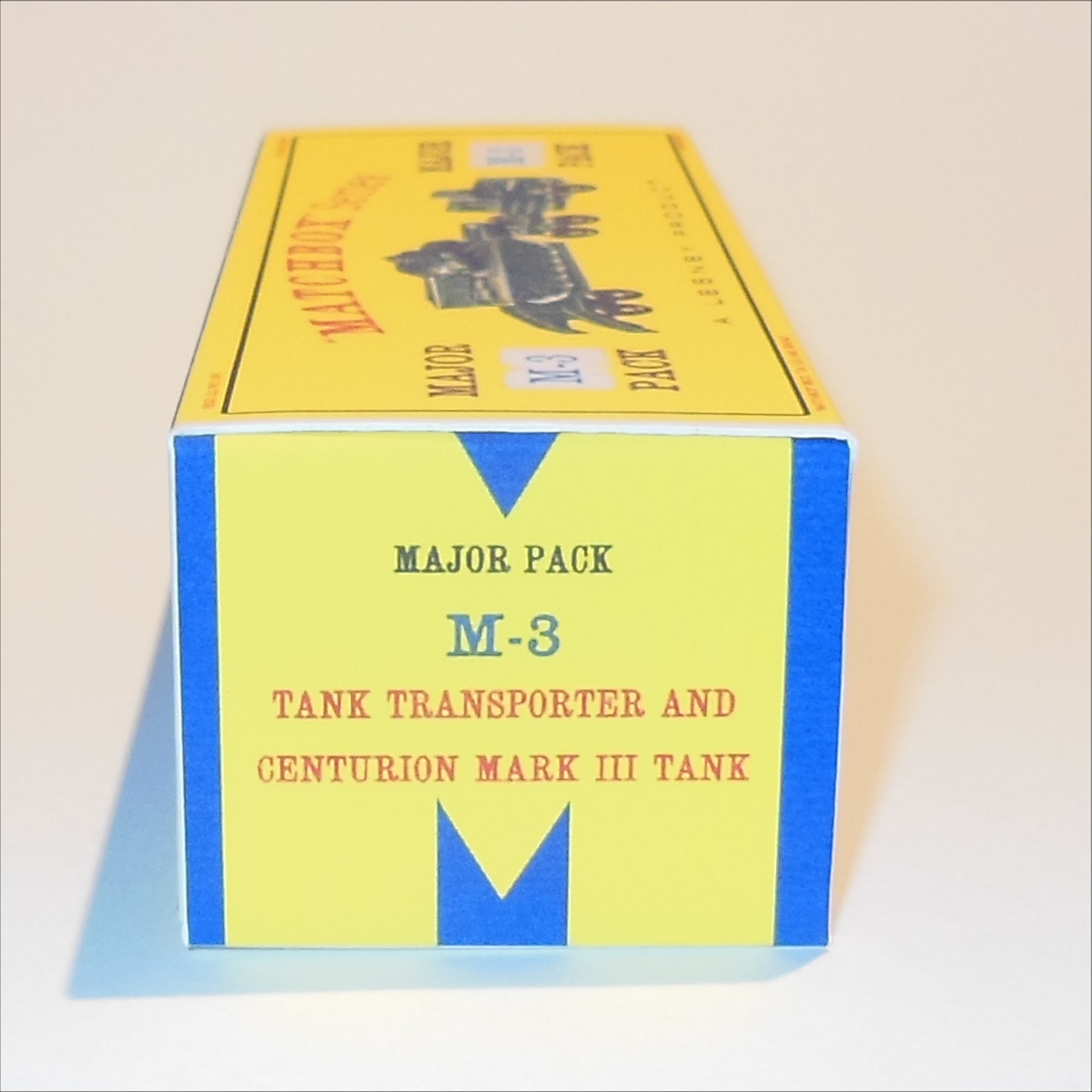 Matchbox Major Pack 3 a Antar Centurion Tank Transporter D Style Repro Box