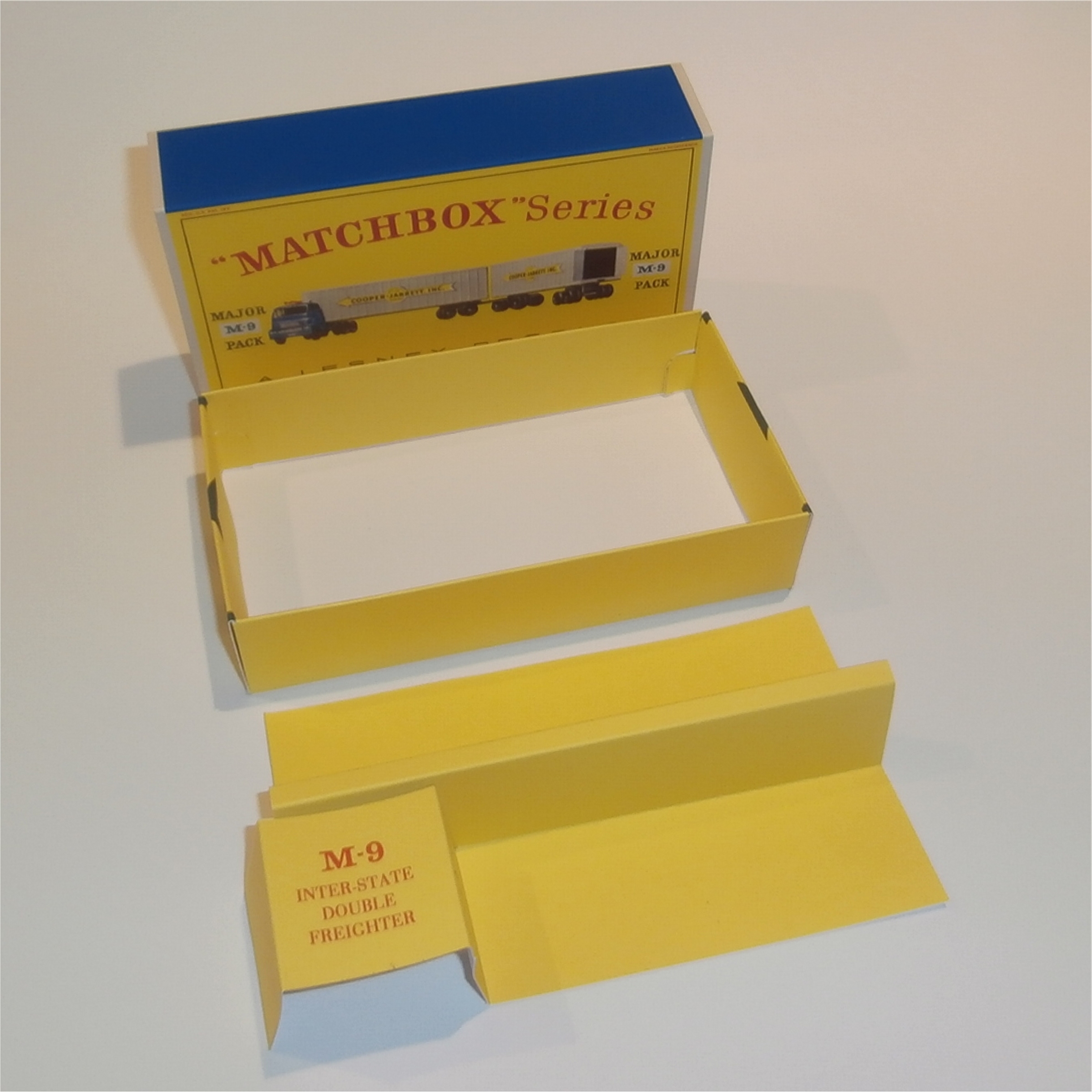 Matchbox Major Pack 9 a1 Interstate Double Freighter D Style Repro Box Set