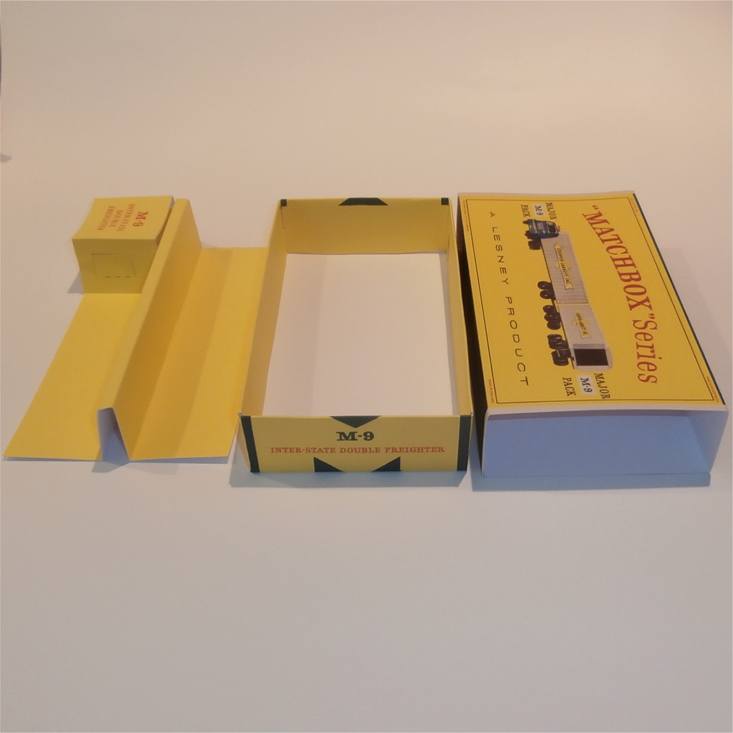 Matchbox Major Pack 9 a1 Interstate Double Freighter D Style Repro Box Set