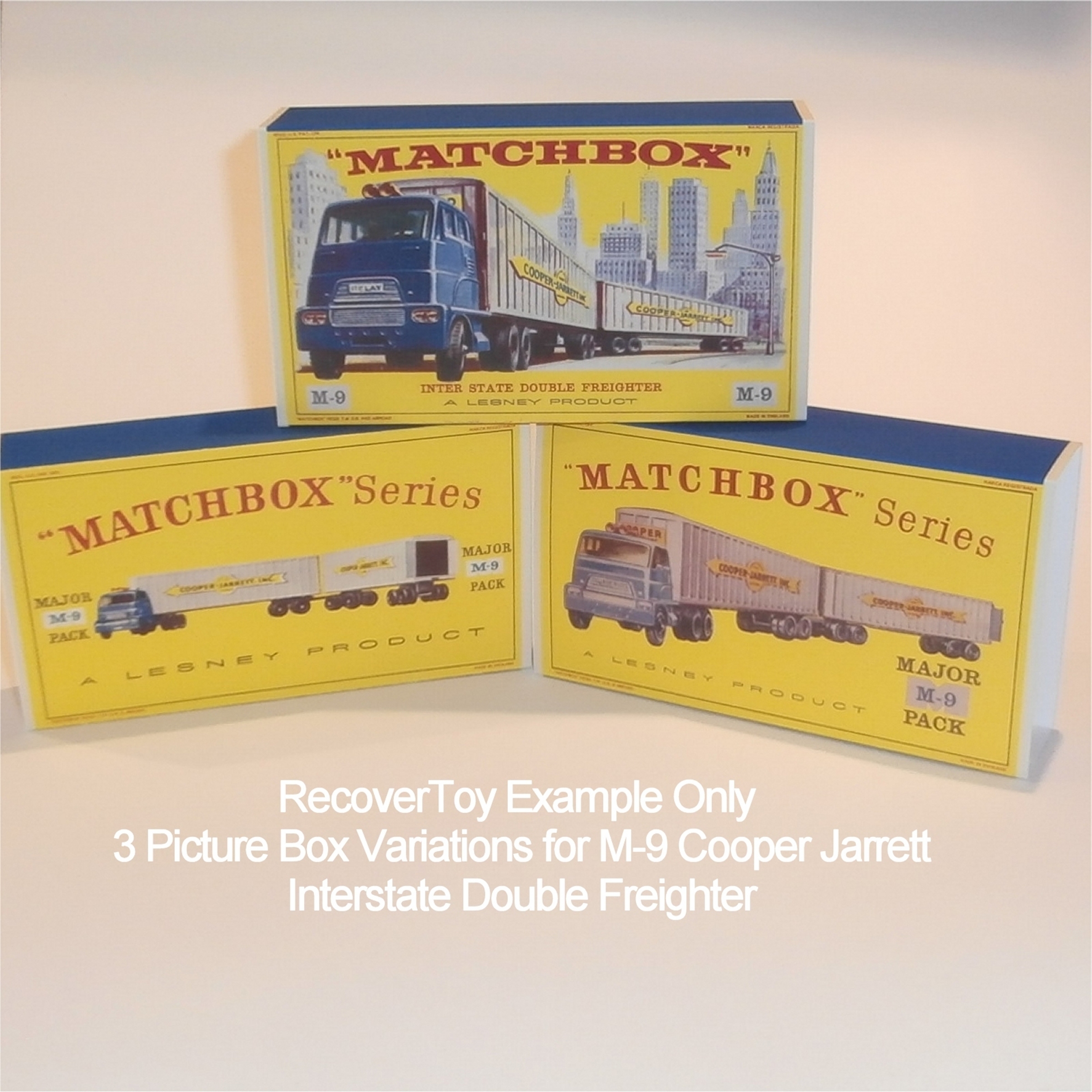 Matchbox Major Pack 9 a2 Interstate Double Freighter D Style Repro Outer Sleeve Only