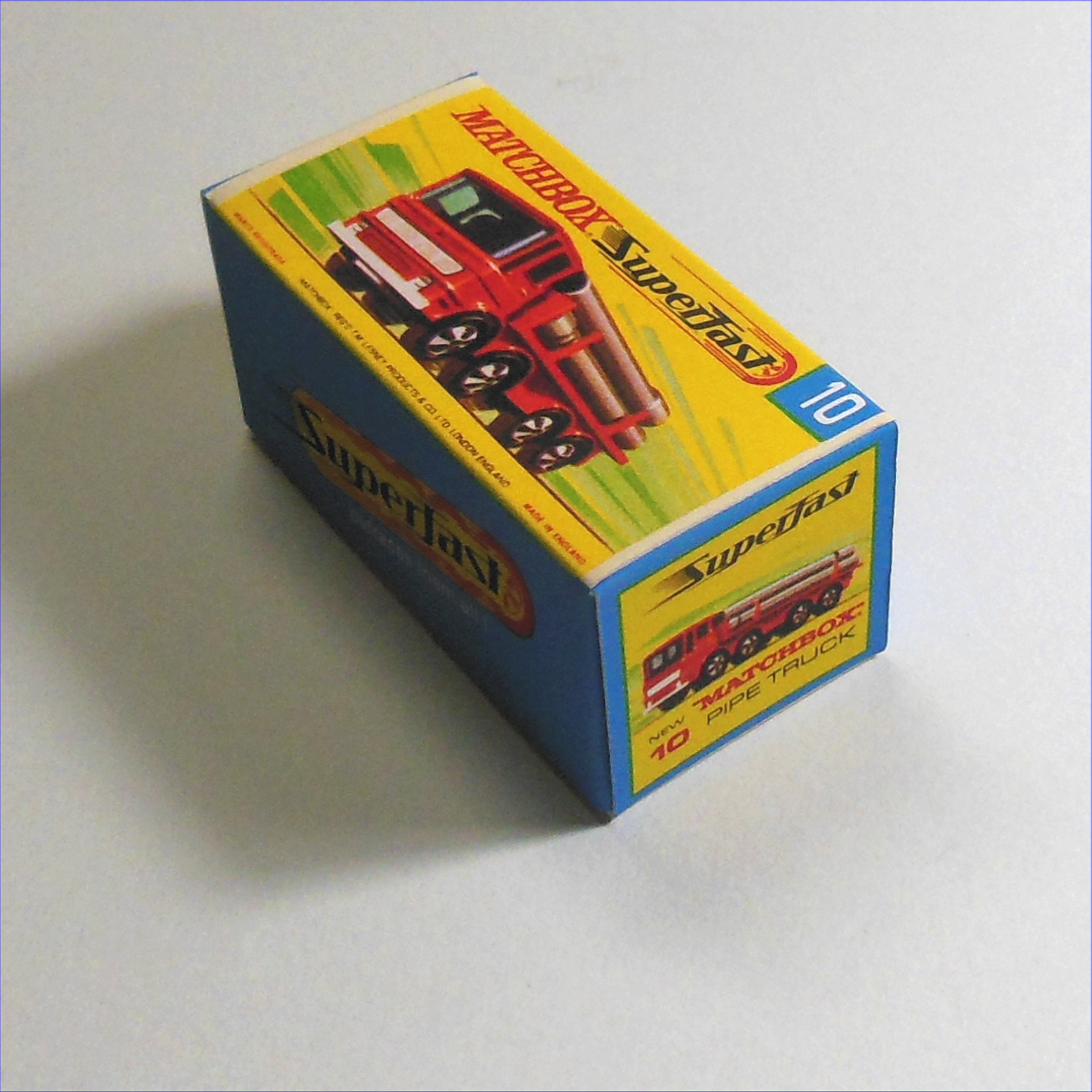 Matchbox Lesney 10e Leyland Pipe Truck G Style Repro Box