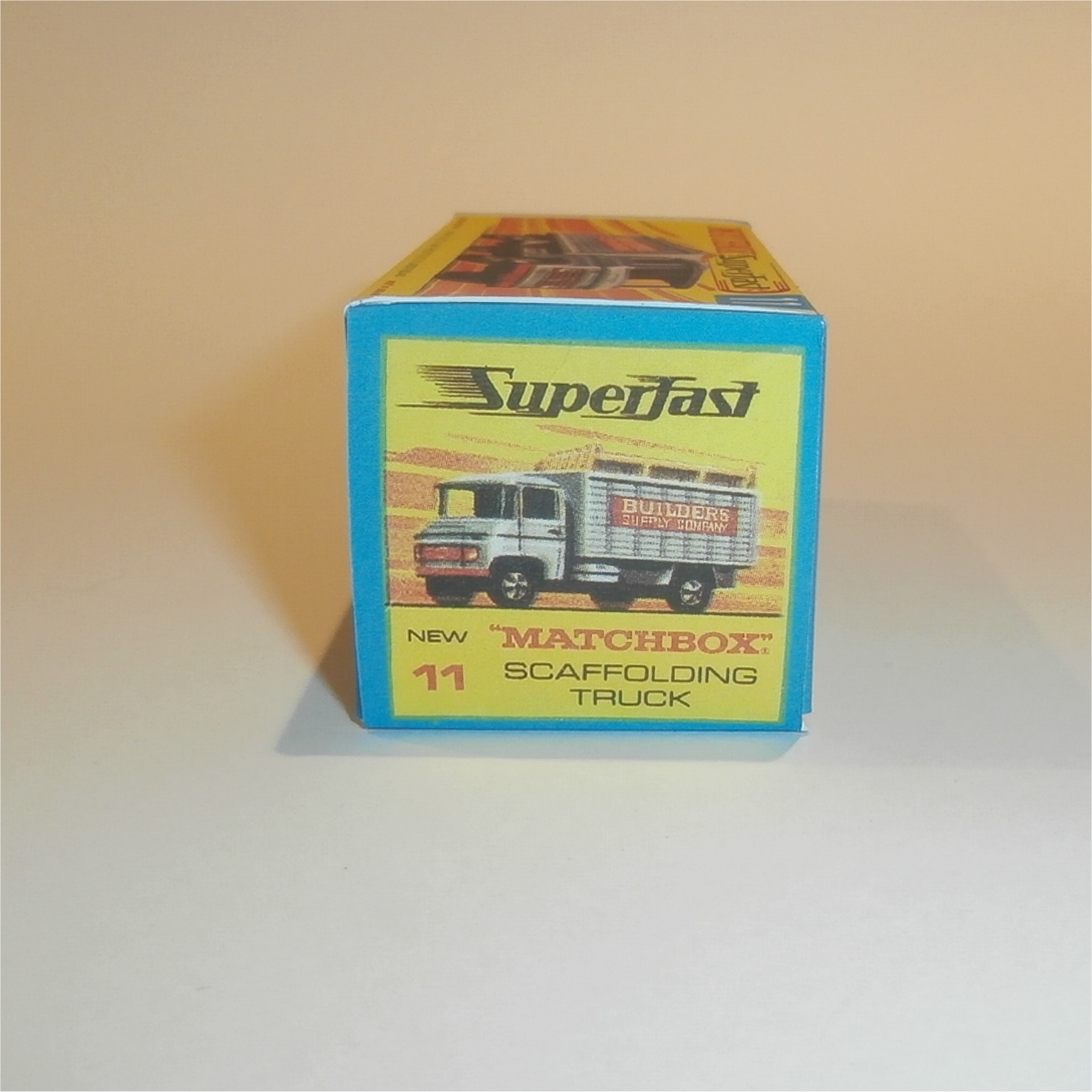 Matchbox Lesney Superfast 11 e Mercedes Scaffold Truck G Style Repro Box