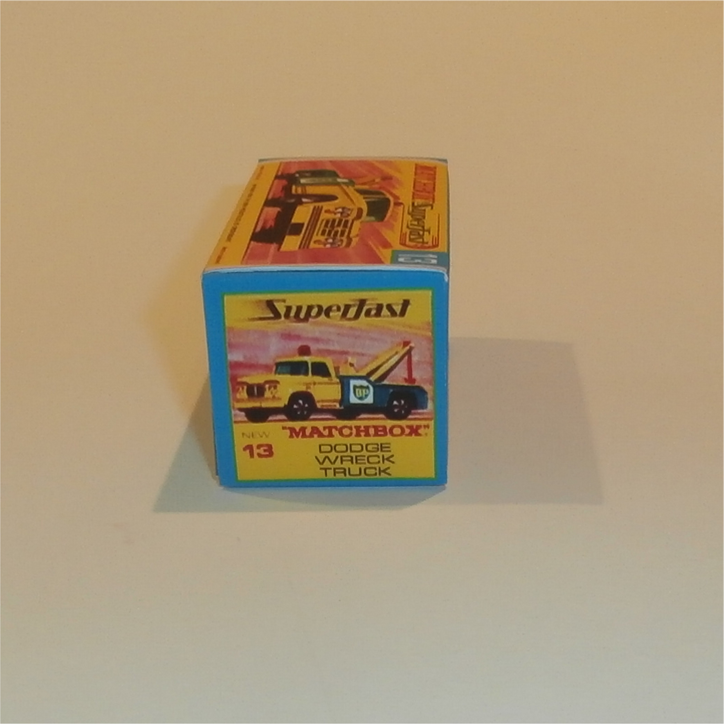 Matchbox Lesney Superfast 13 e Dodge Wreck Truck G Style Repro Box