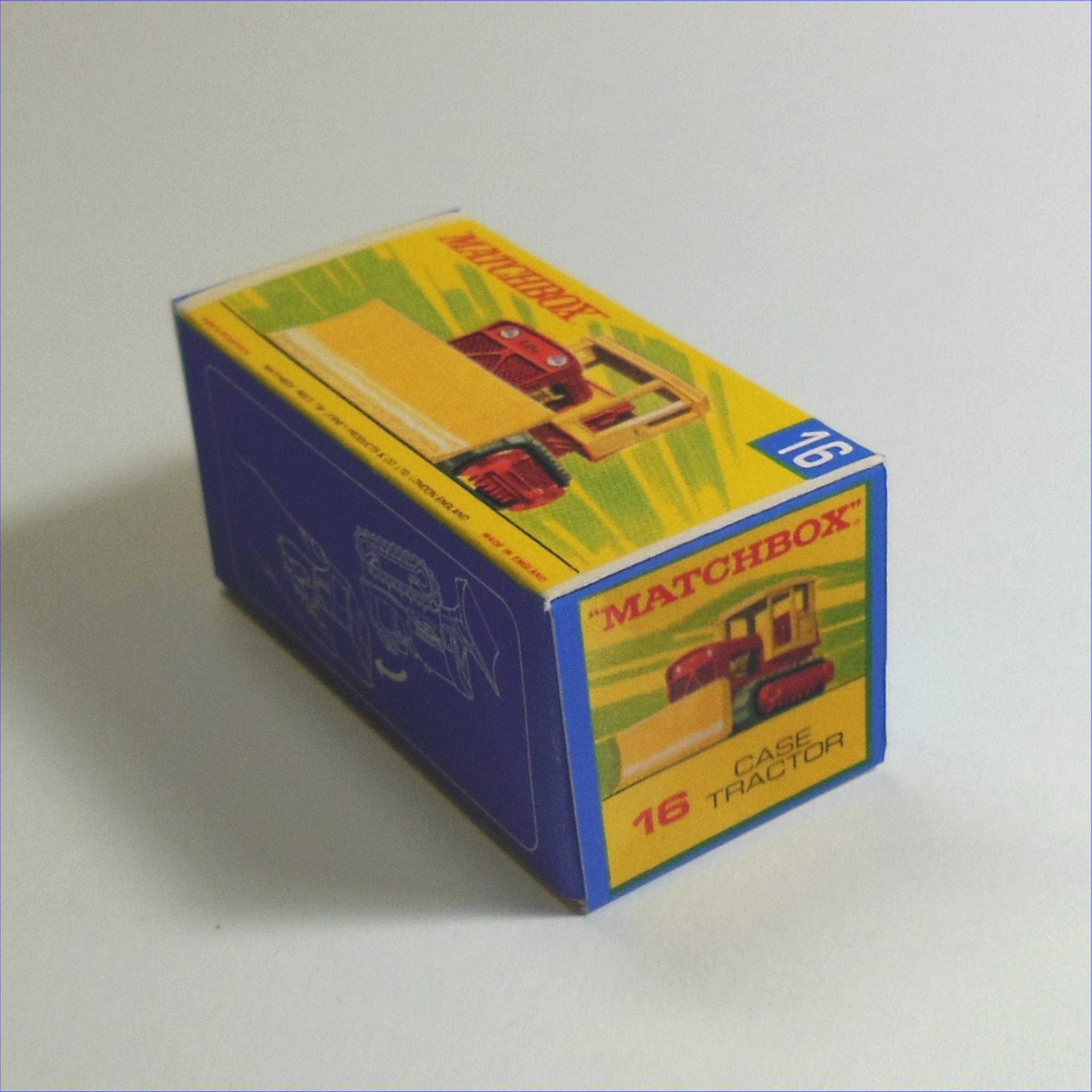 Matchbox Lesney Superfast 16d Case Grader Tractor G Style Repro Box