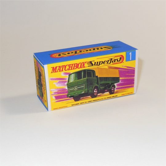 Matchbox Lesney Superfast 1e2 Mercedes Military Truck G Style Custom Box