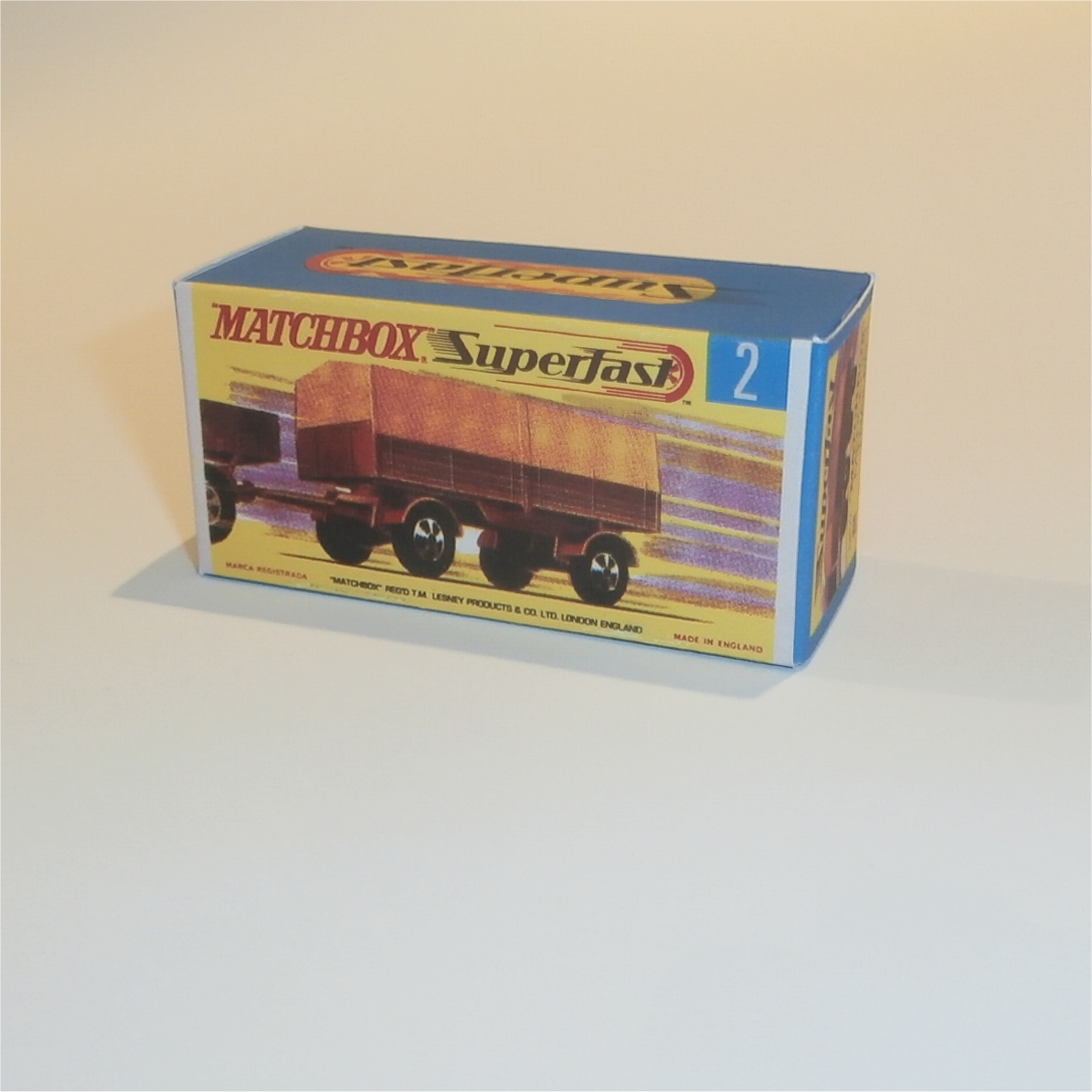 Matchbox Lesney Superfast 2 d Mercedes Trailer G Style Repro Box