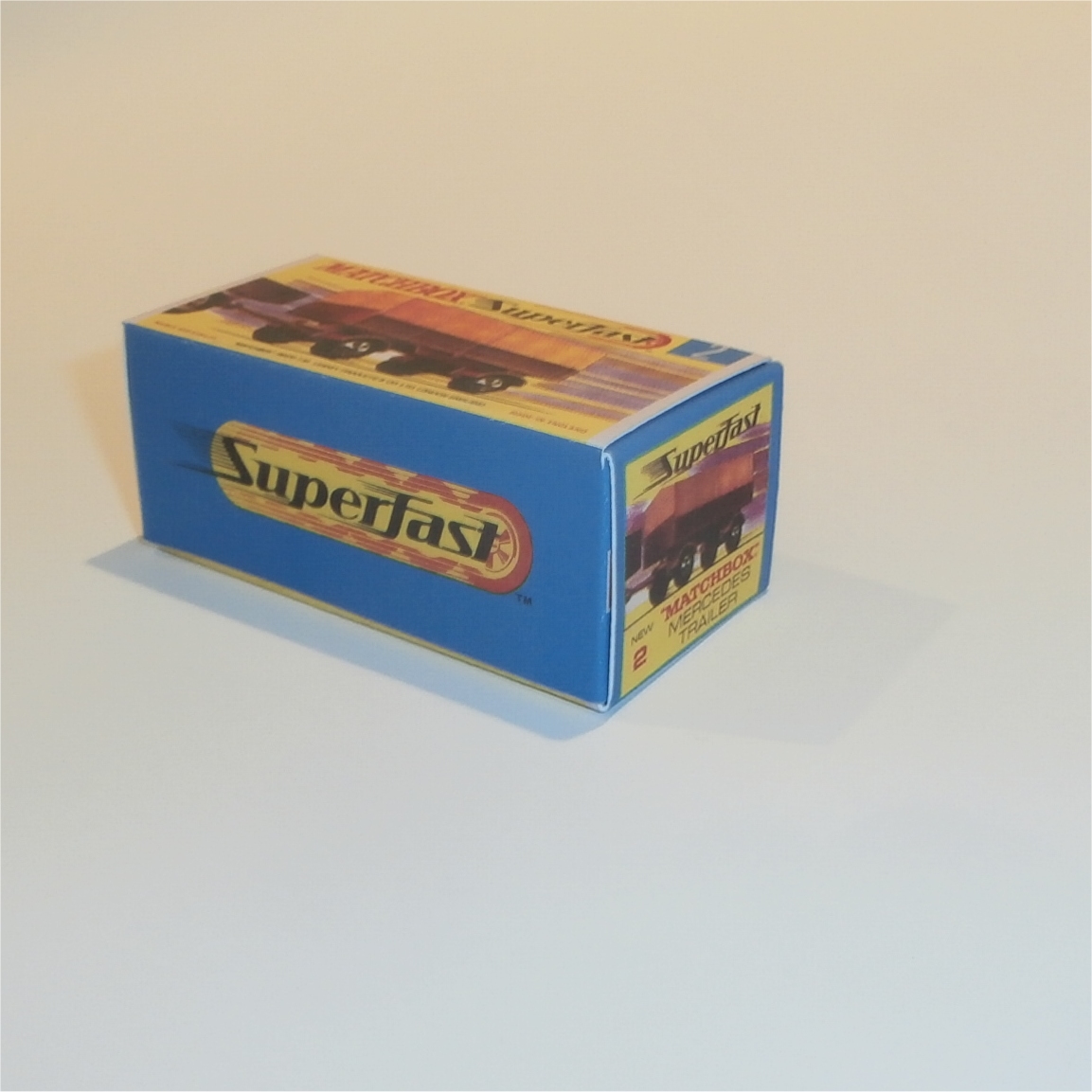 Matchbox Lesney Superfast 2 d Mercedes Trailer G Style Repro Box