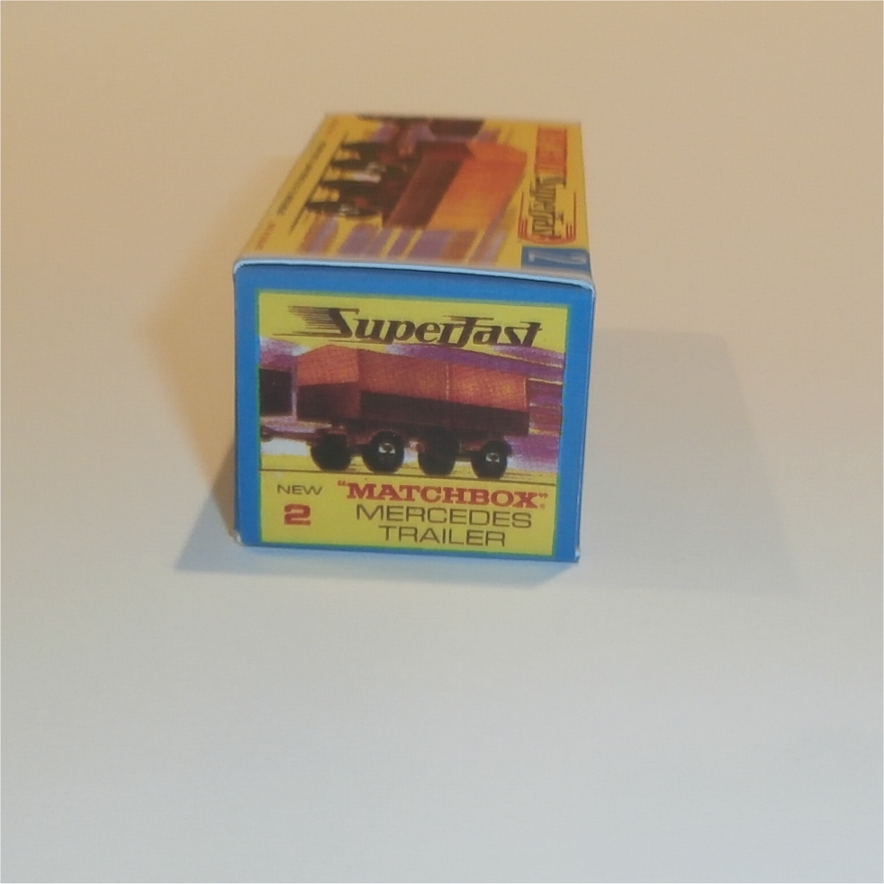 Matchbox Lesney Superfast 2 d Mercedes Trailer G Style Repro Box