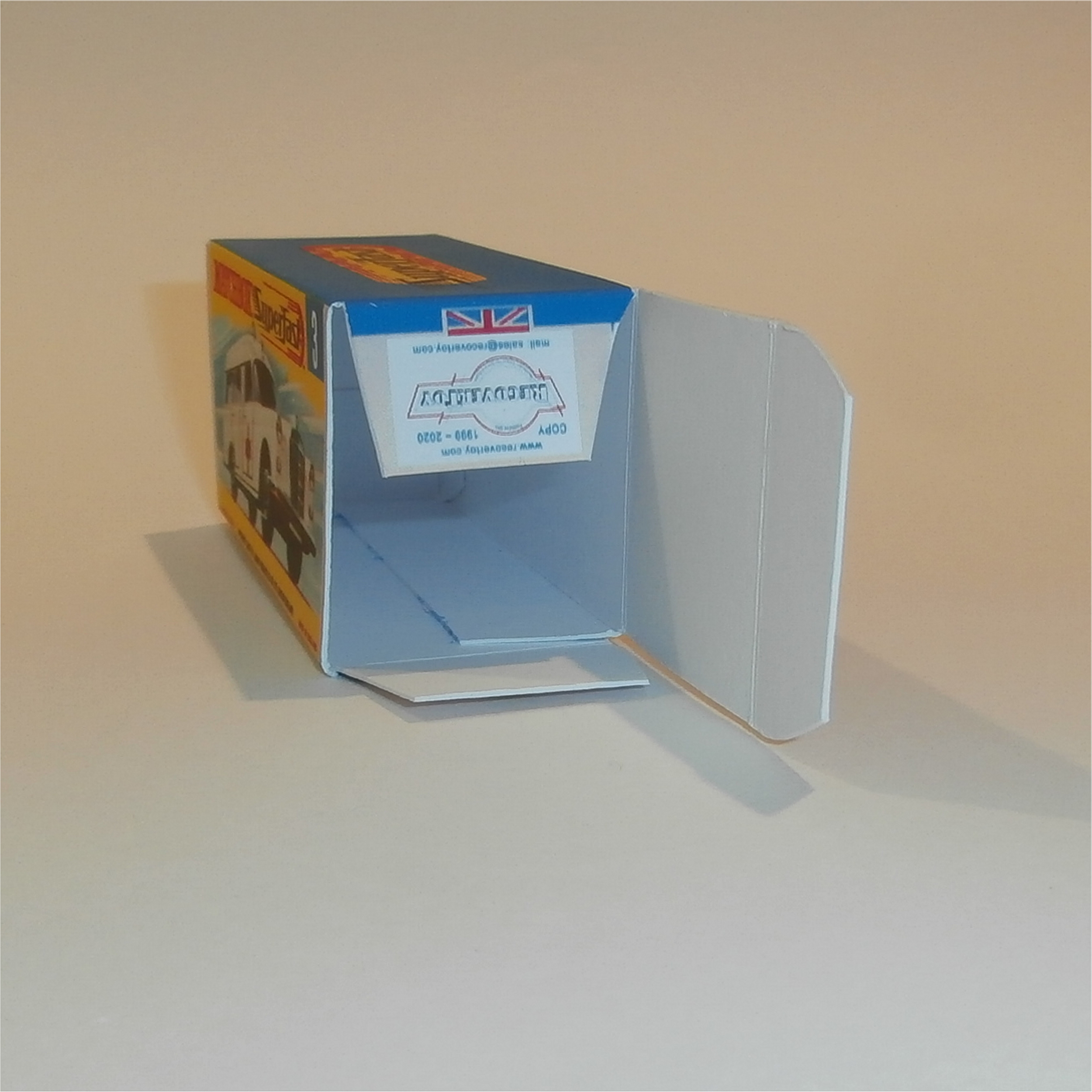 Matchbox Lesney Superfast 3 d Mercedes Ambulance G Style Repro Box
