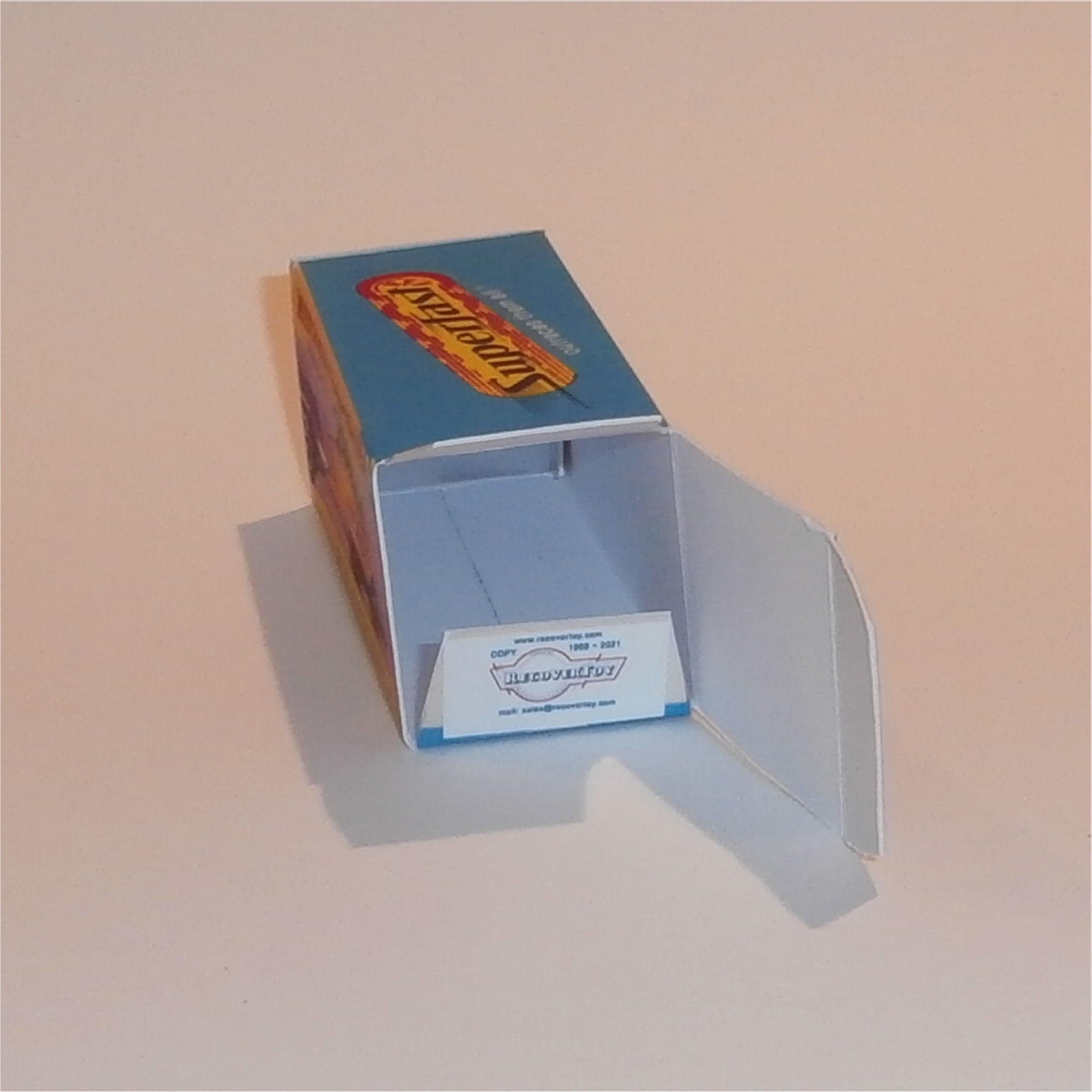 Matchbox Lesney Superfast 38 d Honda Motorcycle Trailer G Style Repro Box