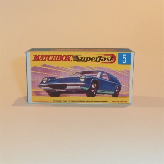Matchbox Lesney Superfast 5 e Lotus Europa G Style Repro Box