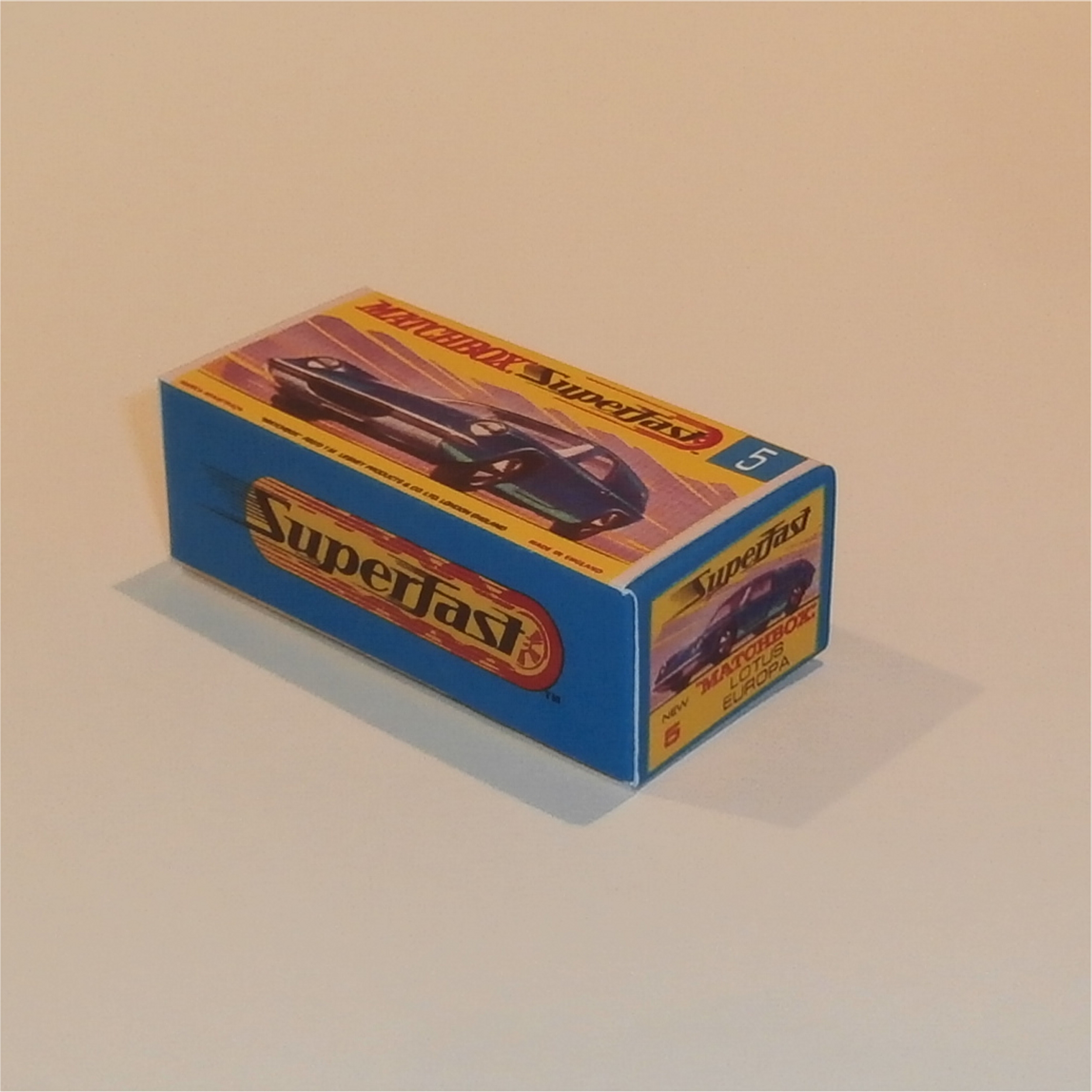 Matchbox Lesney Superfast 5 e Lotus Europa G Style Repro Box