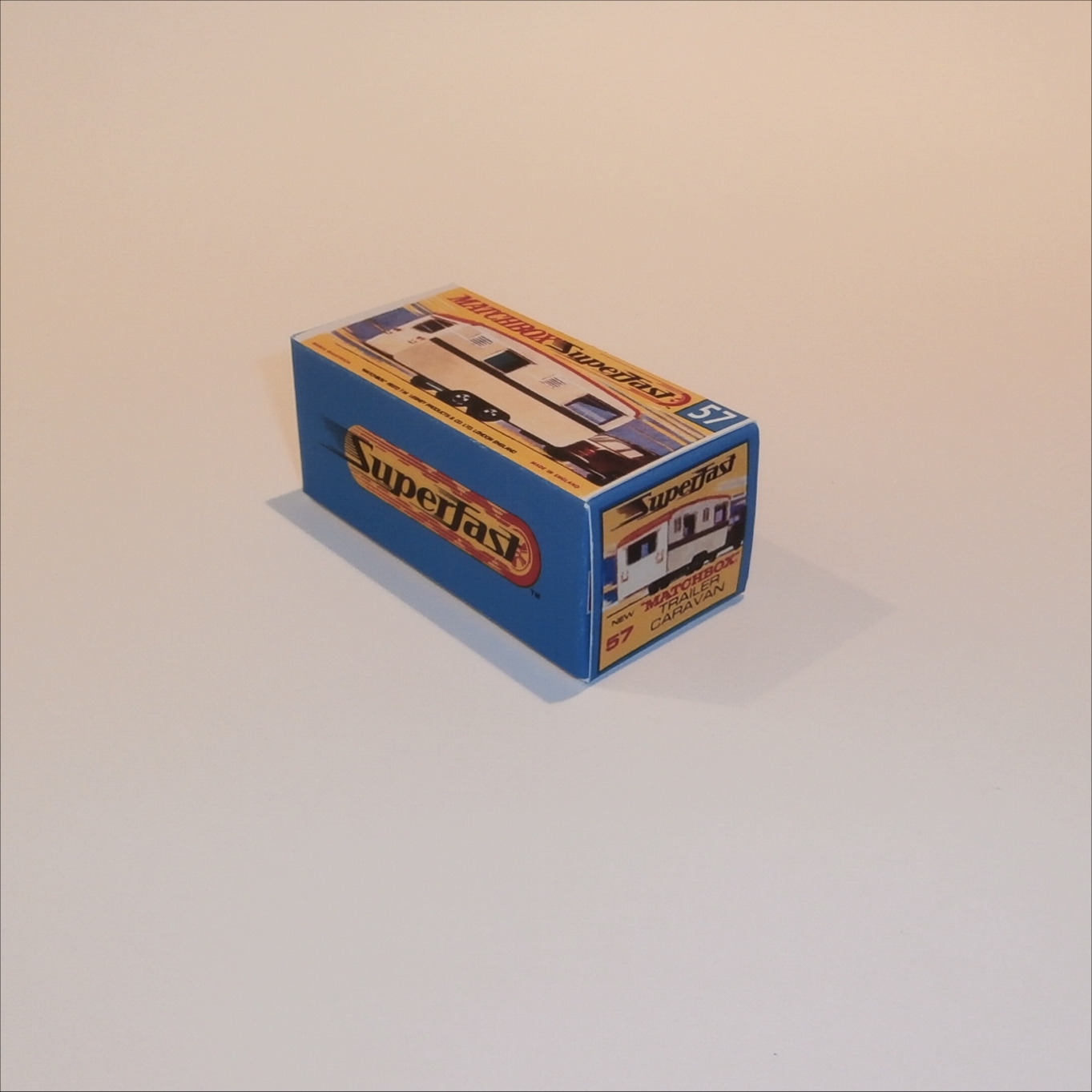Matchbox Lesney Superfast 57 e Eccles Trailer Caravan G Style Repro Box