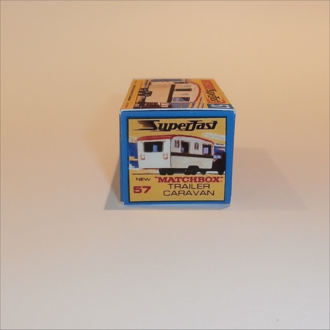 Matchbox Lesney Superfast 57 e Eccles Trailer Caravan G Style Repro Box