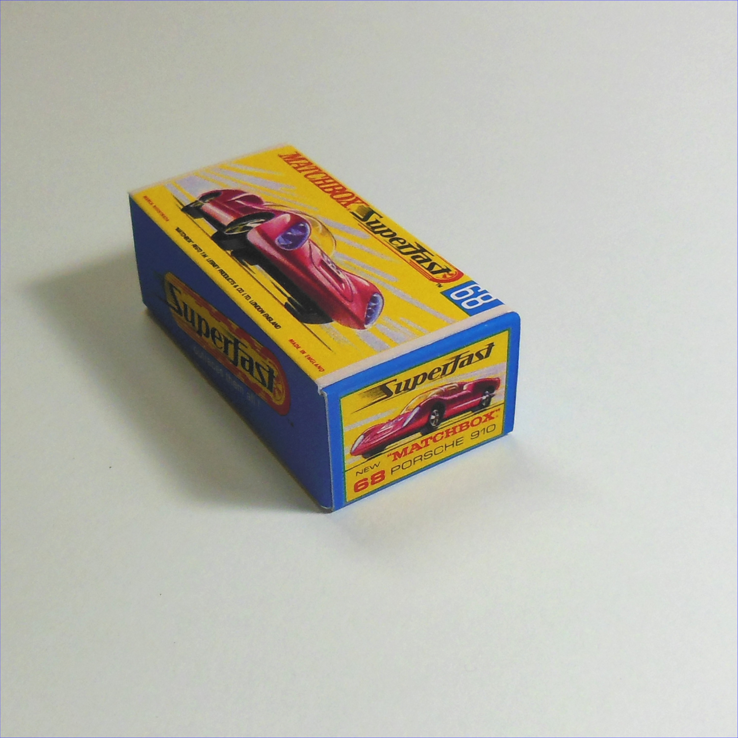 Matchbox Lesney Superfast 68c Porsche 910 G Style Repro Box