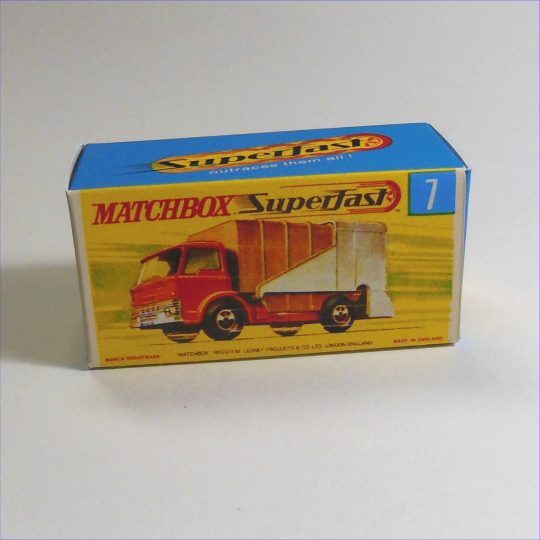 Matchbox Lesney Superfast 7d Ford Refuse Truck G Style Repro Box