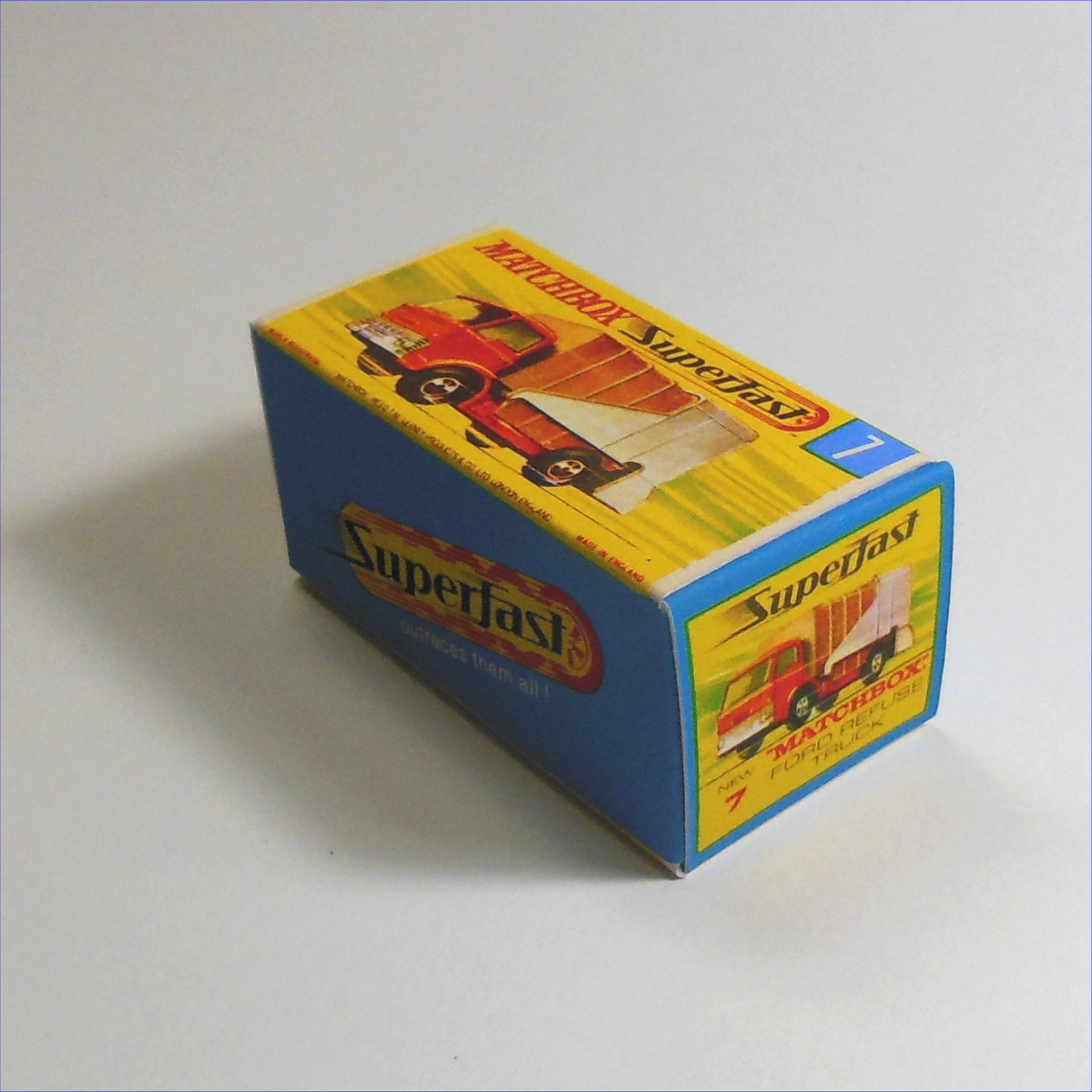 Matchbox Lesney Superfast 7d Ford Refuse Truck G Style Repro Box