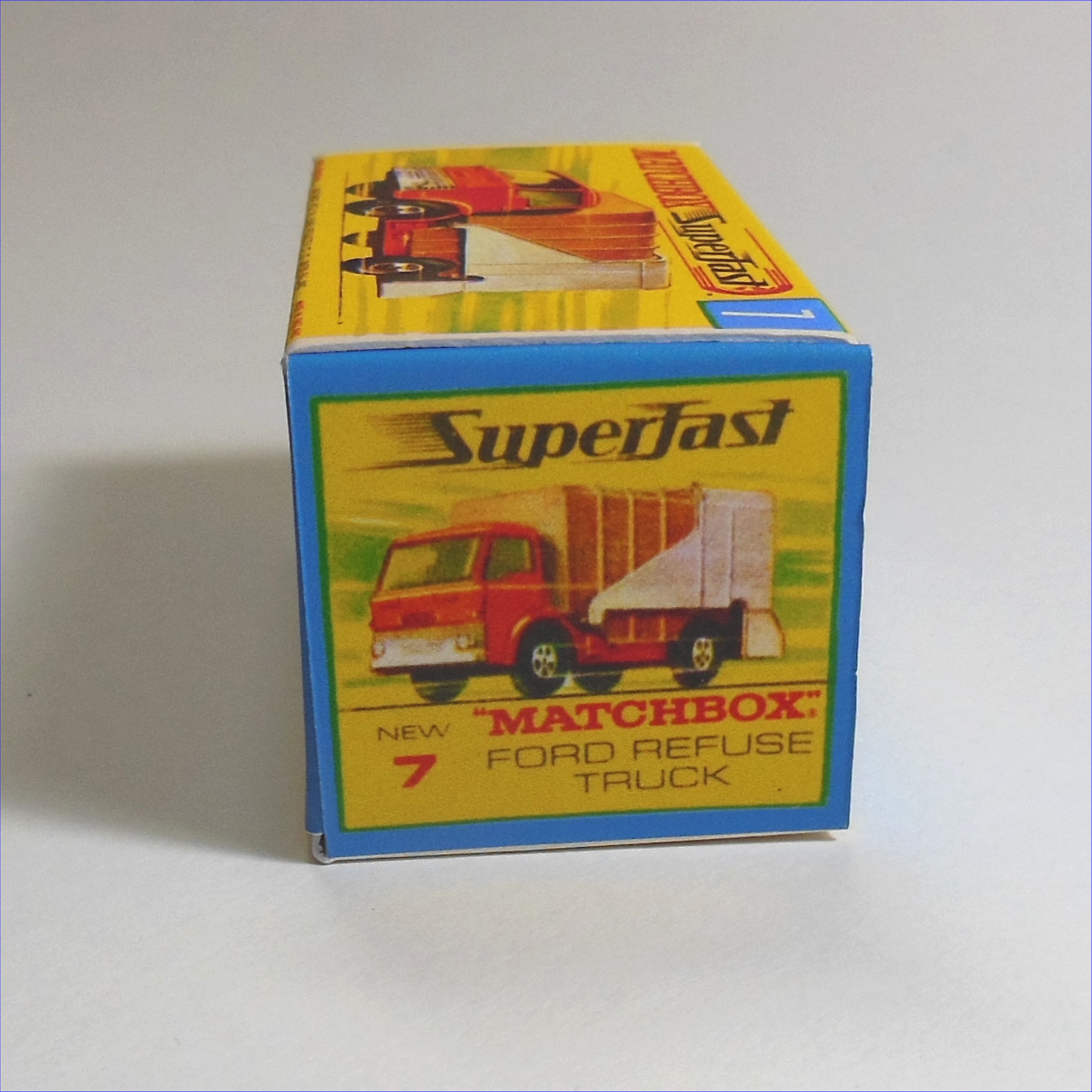 Matchbox Lesney Superfast 7d Ford Refuse Truck G Style Repro Box