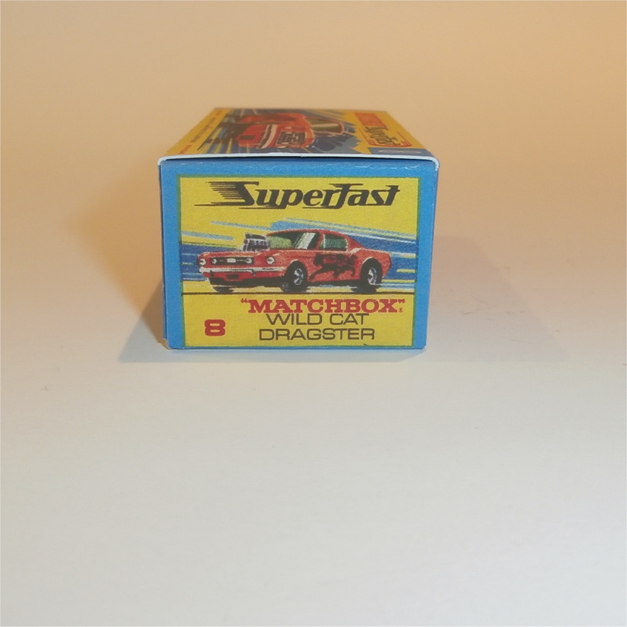 Matchbox Lesney Superfast 8 g Mustang Wild Cat Dragster G Style Repro Box