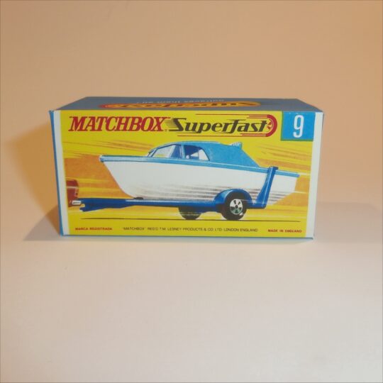Matchbox Lesney Superfast 9 d Boat & Trailer G Style Repro Box