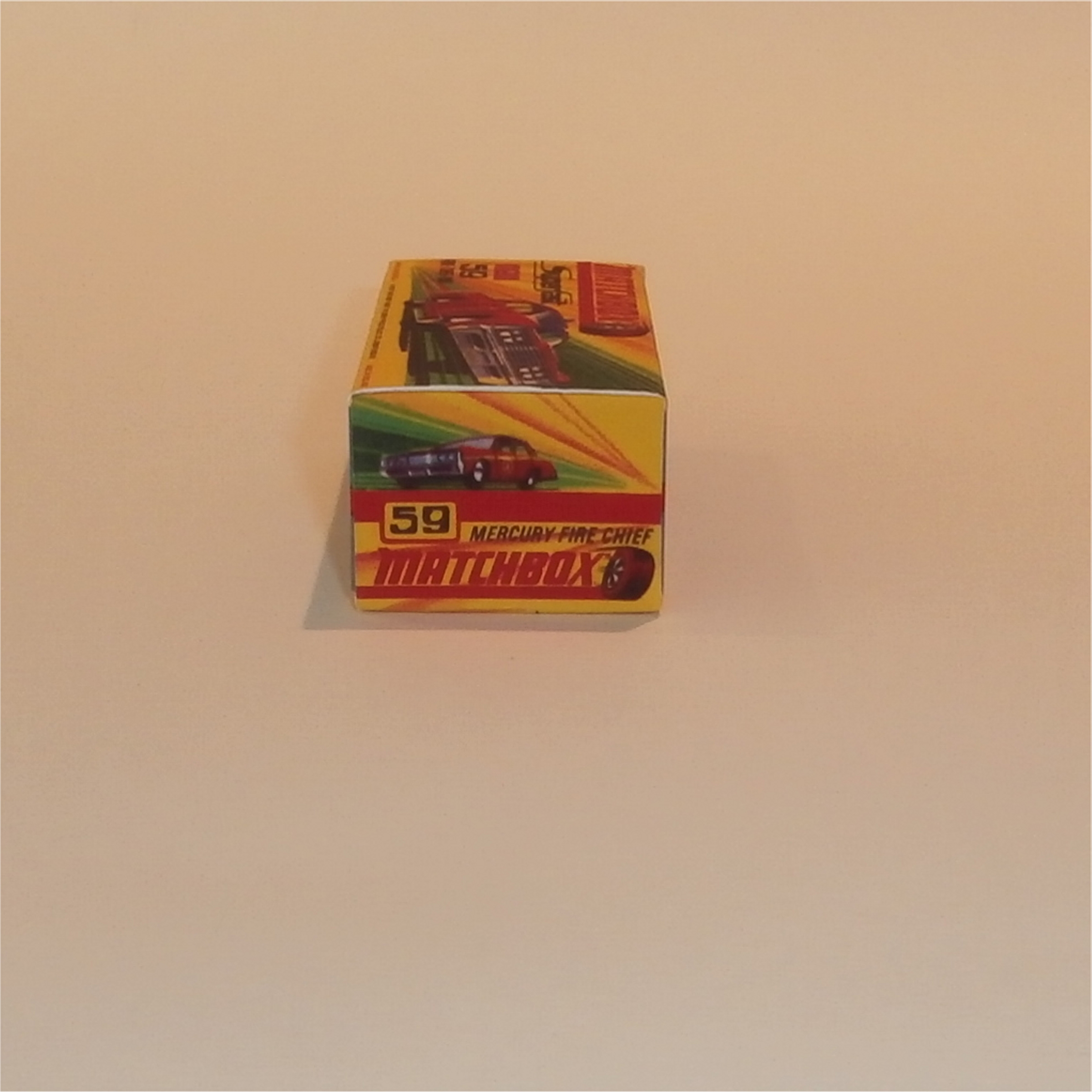 Matchbox Lesney Superfast 59 e2 Mercury Fire Chief H Style Repro Box