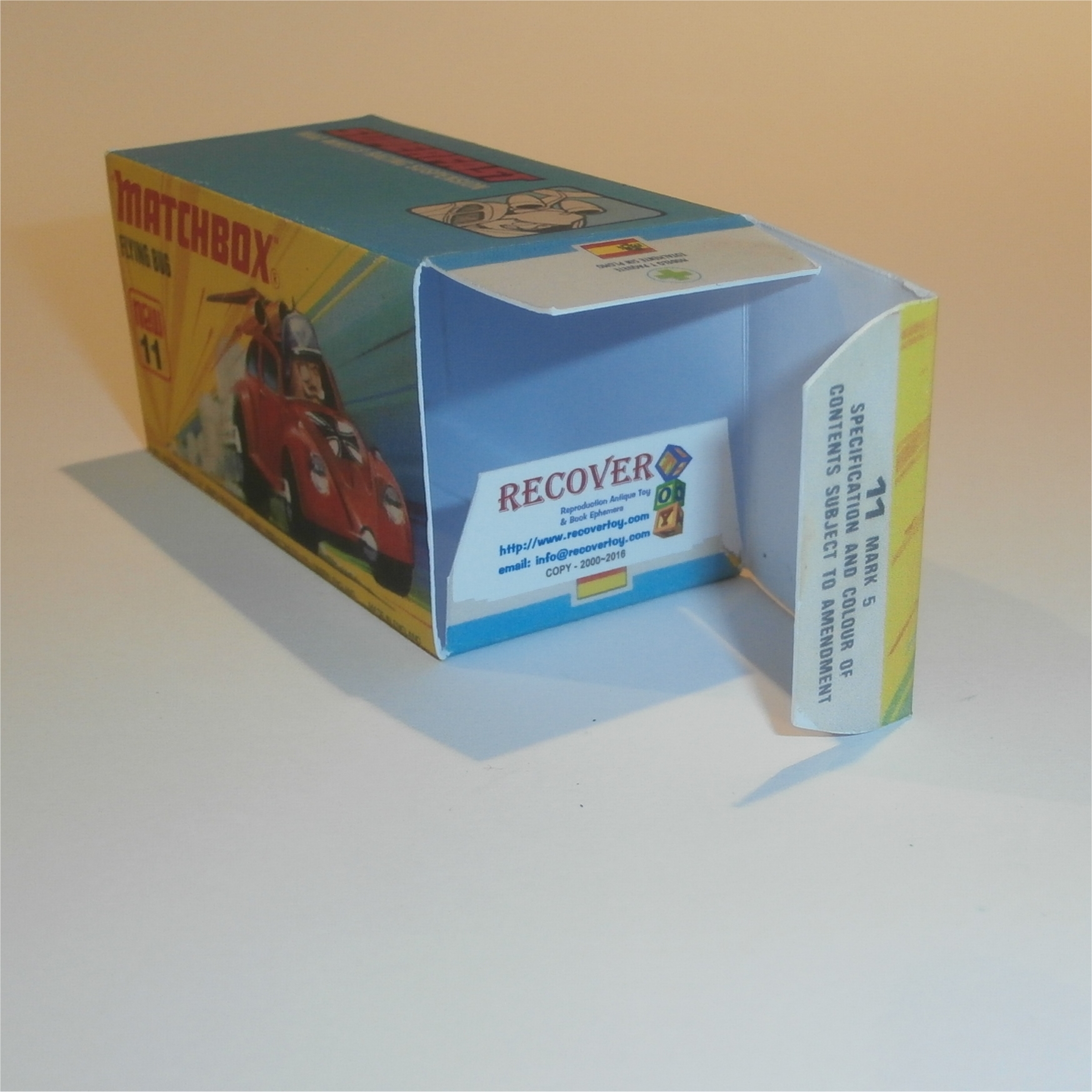 Matchbox Lesney Superfast 11 f Flying Bug I Style Repro Box