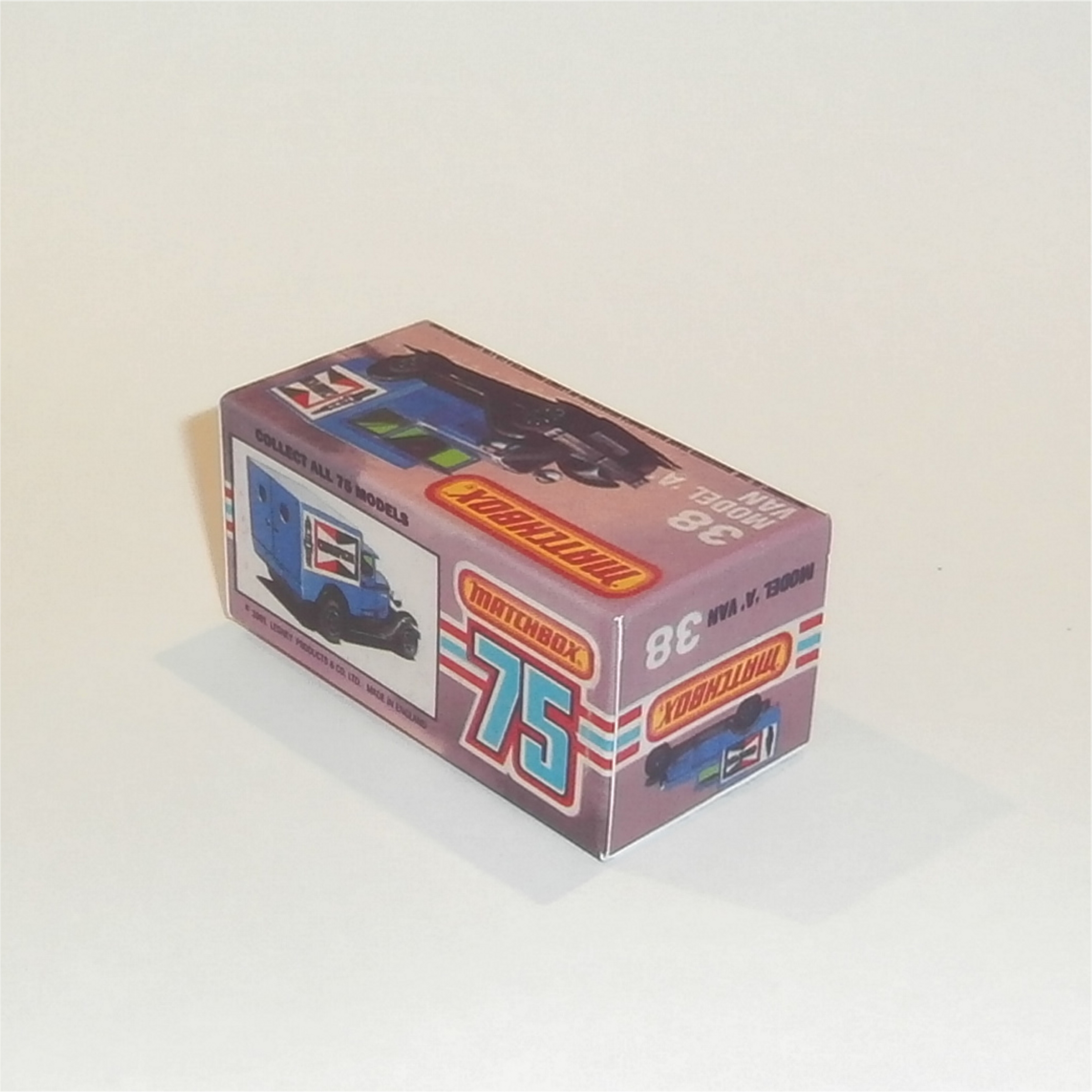 Matchbox Lesney Superfast 38 h Ford Model A Truck 'Champion' K Style Repro Box