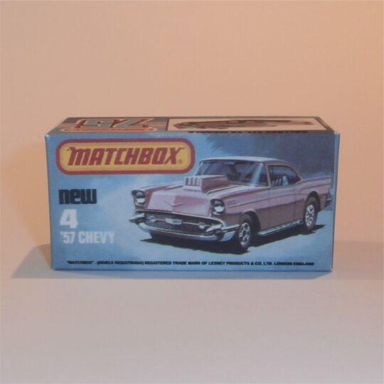Matchbox Lesney Superfast 4 h1 Chevy '57 Bel Air K style Box