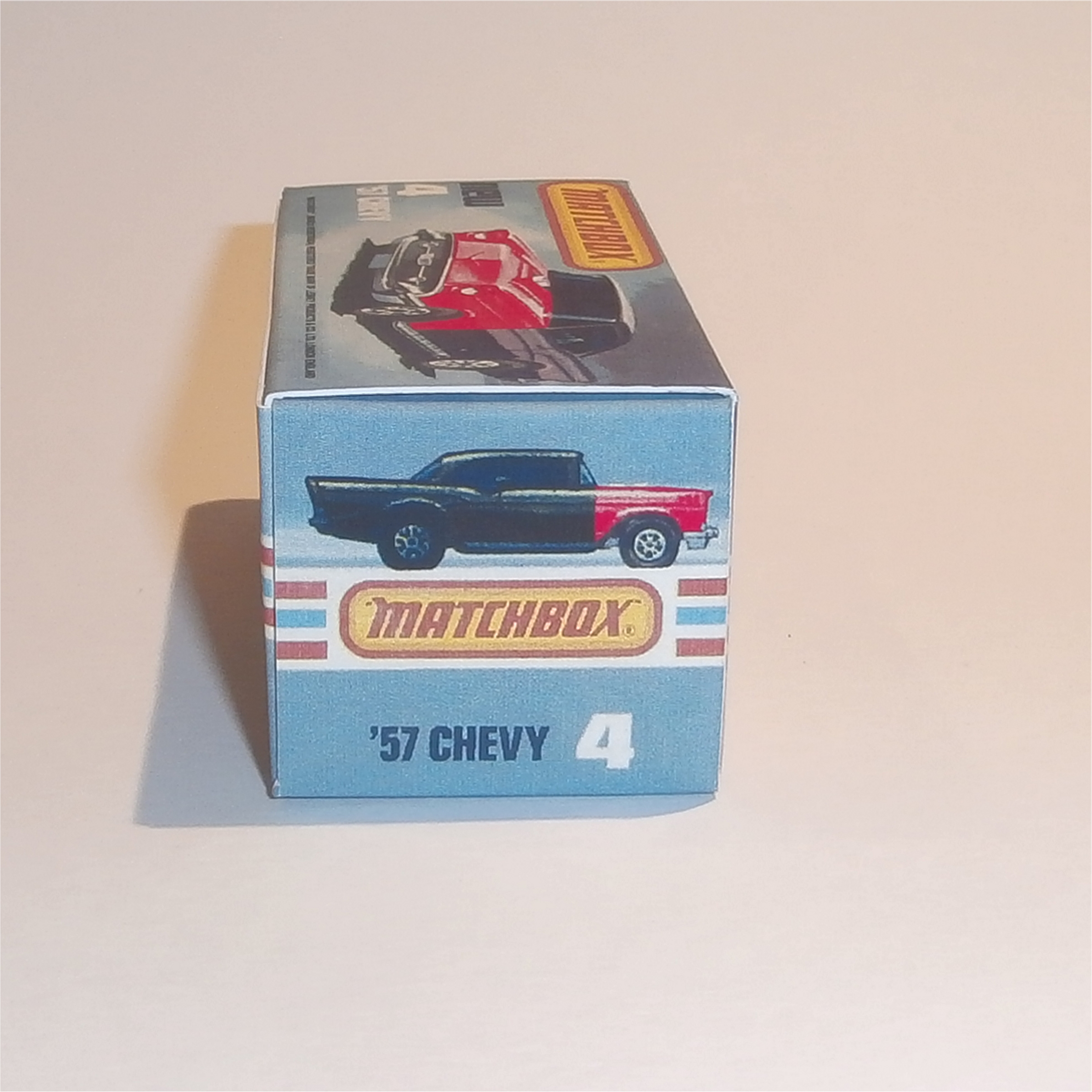 Matchbox Lesney Superfast 4 h3 Chevy '57 Red Hood K Style Box