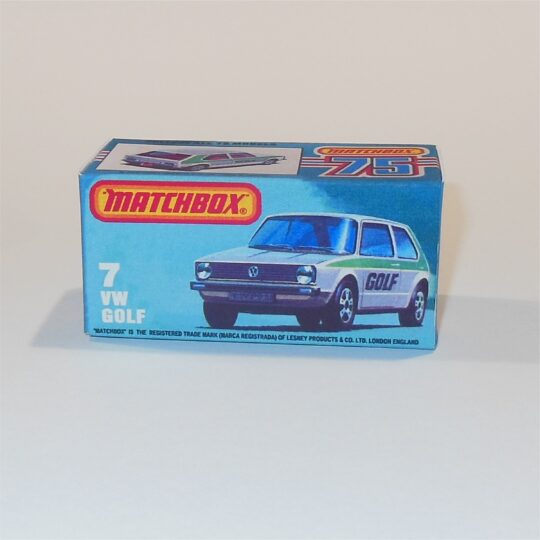 Matchbox Lesney Superfast 7 f Volkswagen VW Golf K Style Repro Box