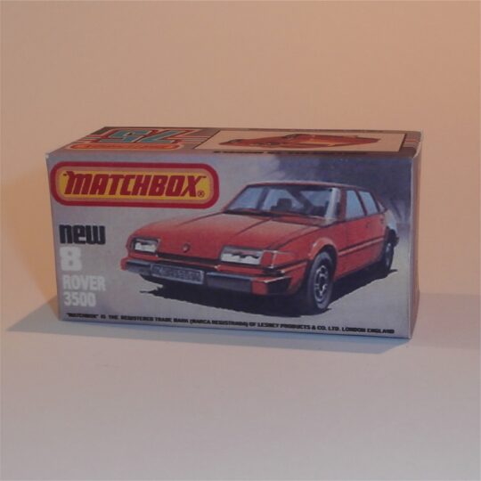 Matchbox Lesney Superfast 8 i Rover 3500 K Style Repro Box