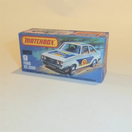 Matchbox Lesney Superfast 9 f Ford Escort RS.2000 K Style Repro Box