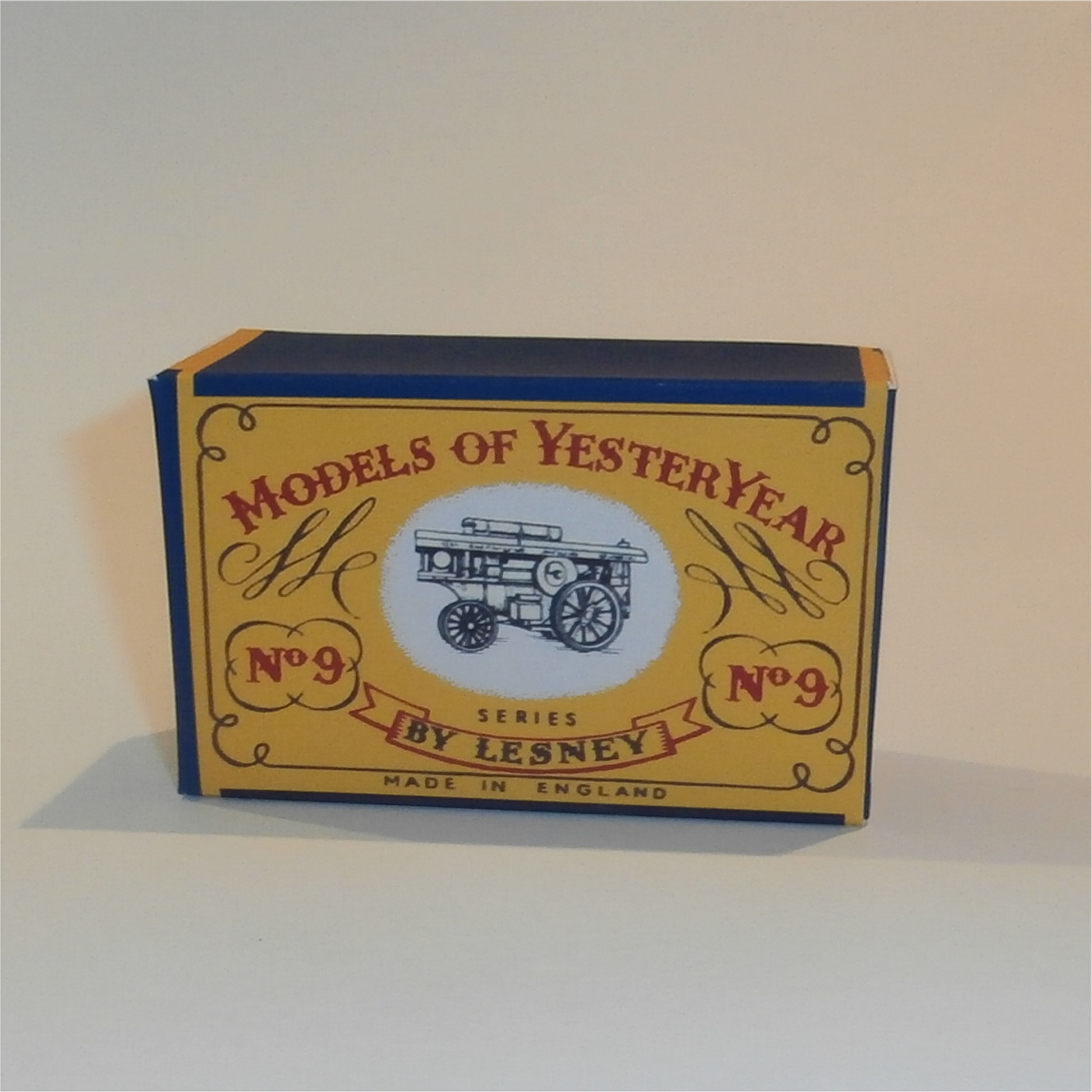 Matchbox Lesney Yesteryear 9 a1 Fowler Showman Engine B Style Repro Box